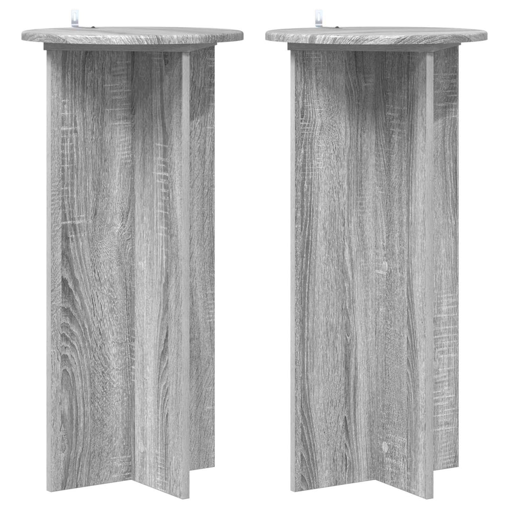 Pflanzenständer 2 pcs Graues Sonoma 40 x 40 x 80 cm