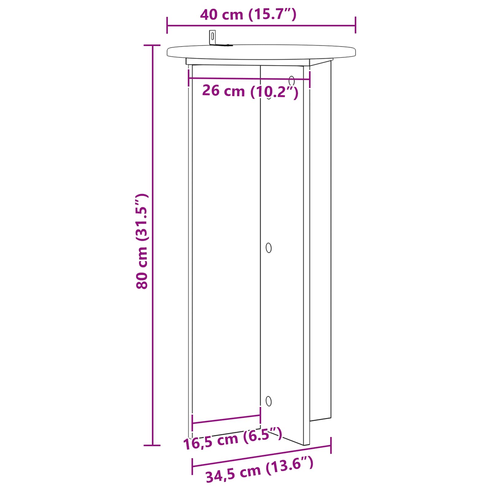 Pflanzenständer 2 pcs Altholz 40 x 40 x 80 cm Holzwerkstoff