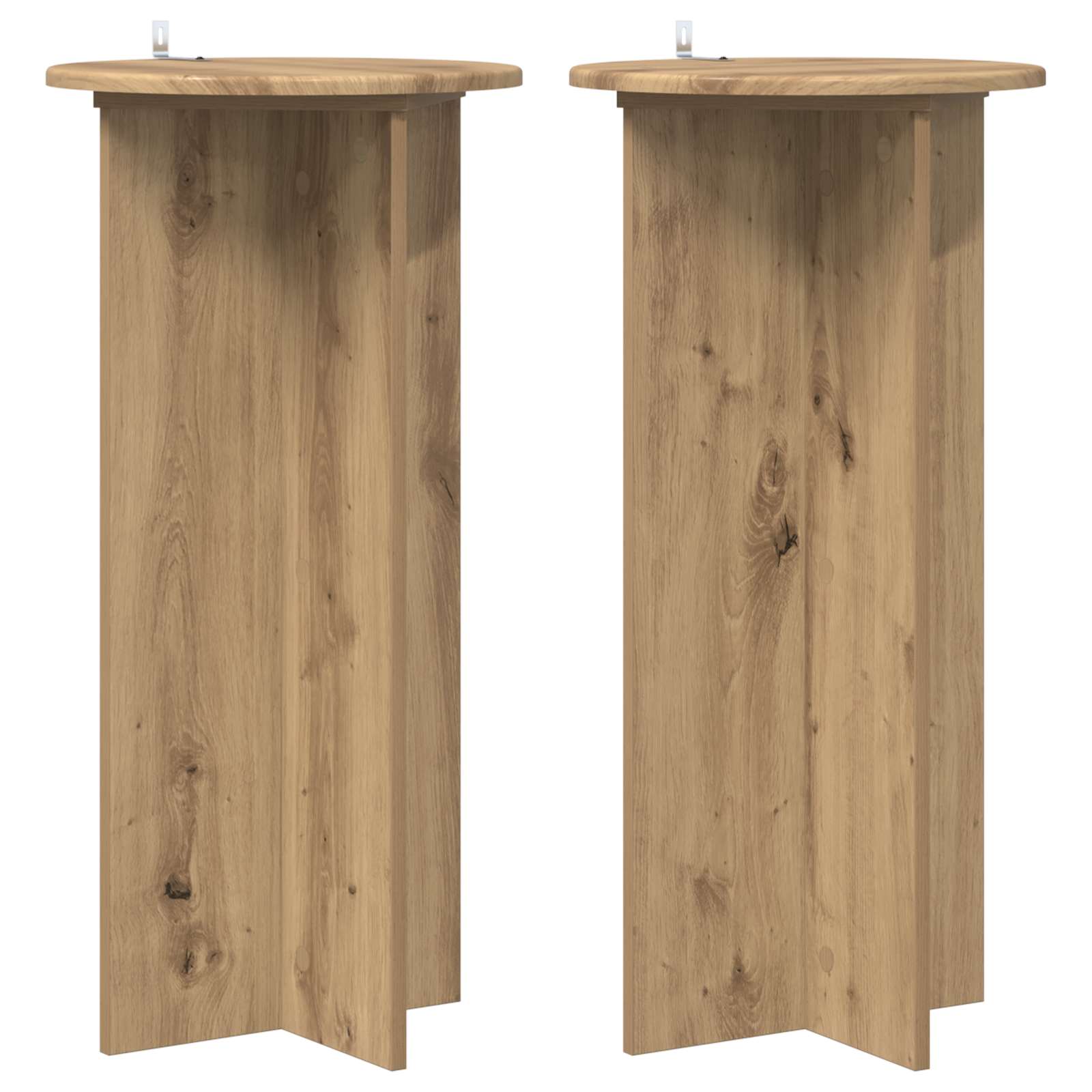 Pflanzenständer 2 pcs Artisan-Eiche 40 x 40 x 80 cm