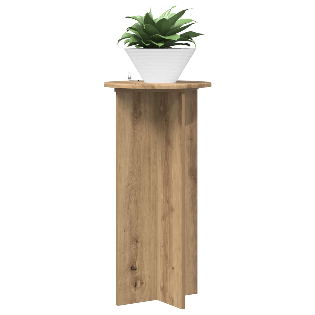 Pflanzenständer 2 pcs Artisan-Eiche 40 x 40 x 80 cm