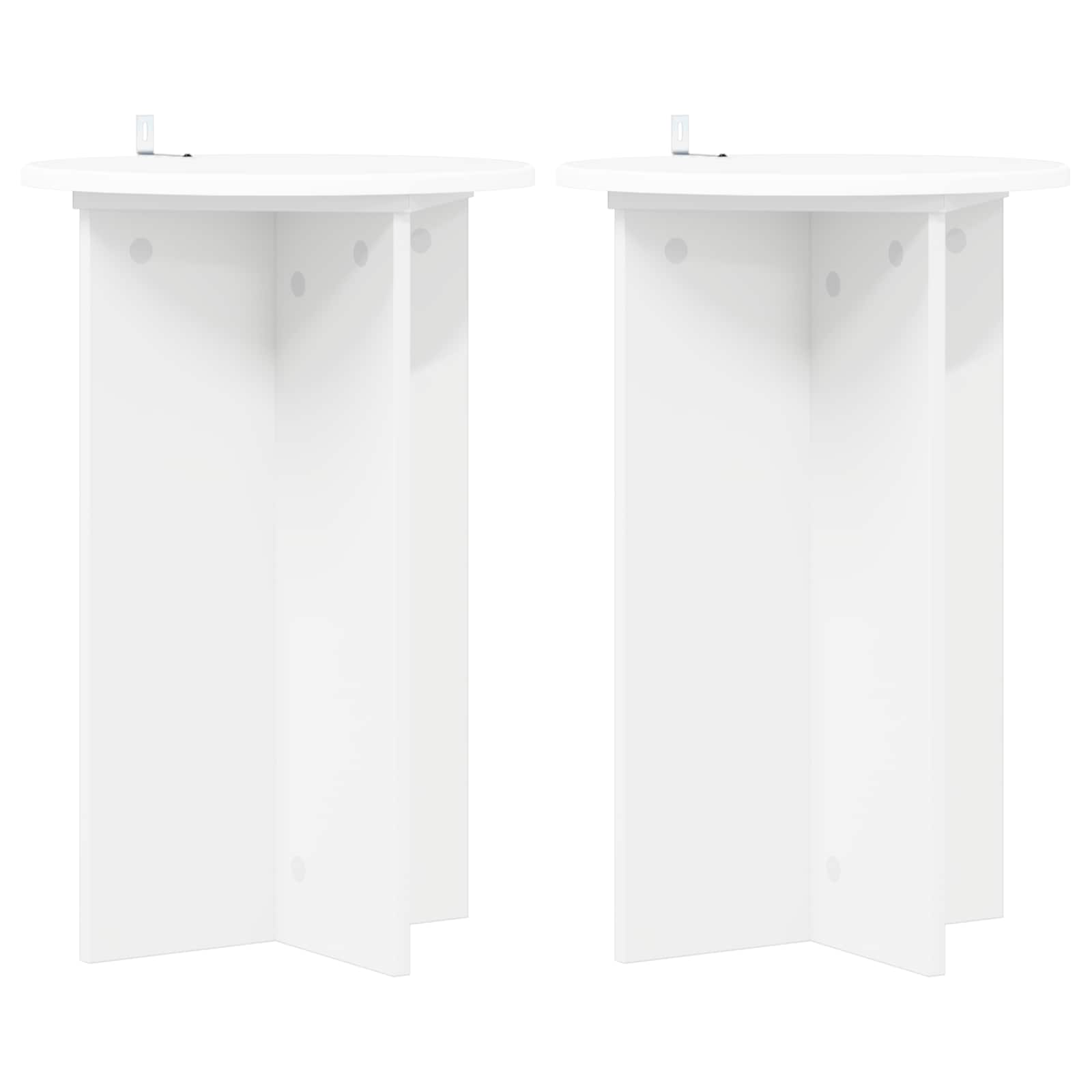 Pflanzenständer 2 pcs Weiß Ø40 x 60 cm Holzwerkstoff