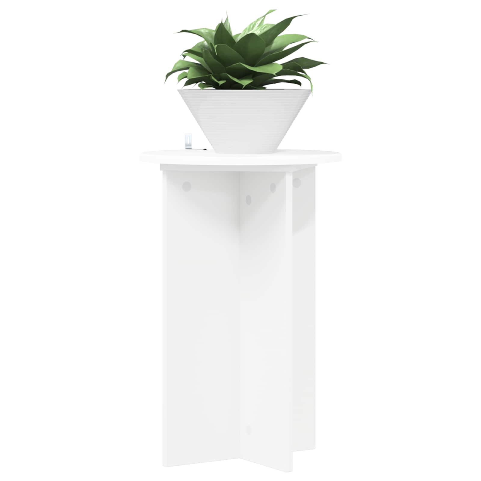 Pflanzenständer 2 pcs Weiß Ø40 x 60 cm Holzwerkstoff