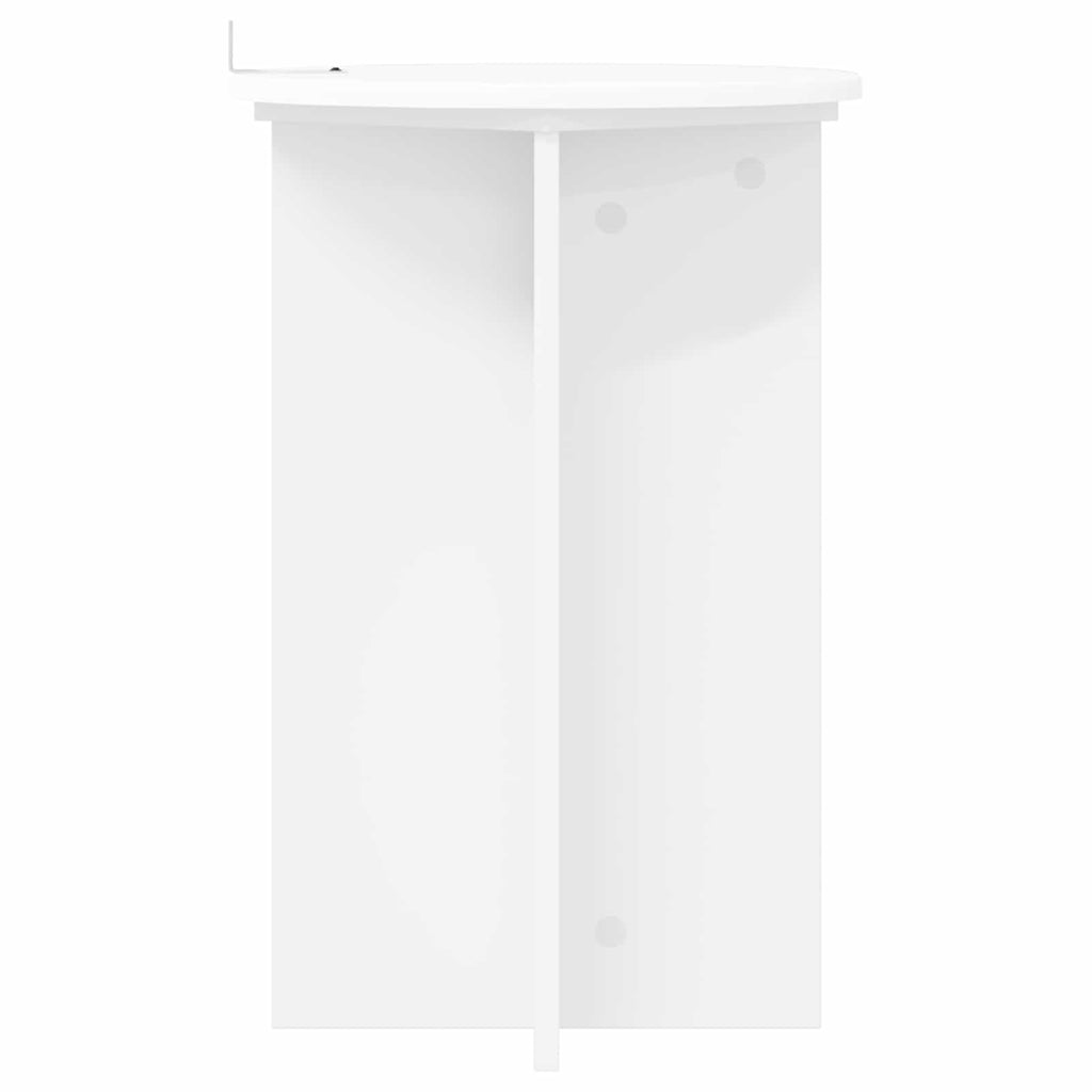 Pflanzenständer 2 pcs Weiß Ø40 x 60 cm Holzwerkstoff
