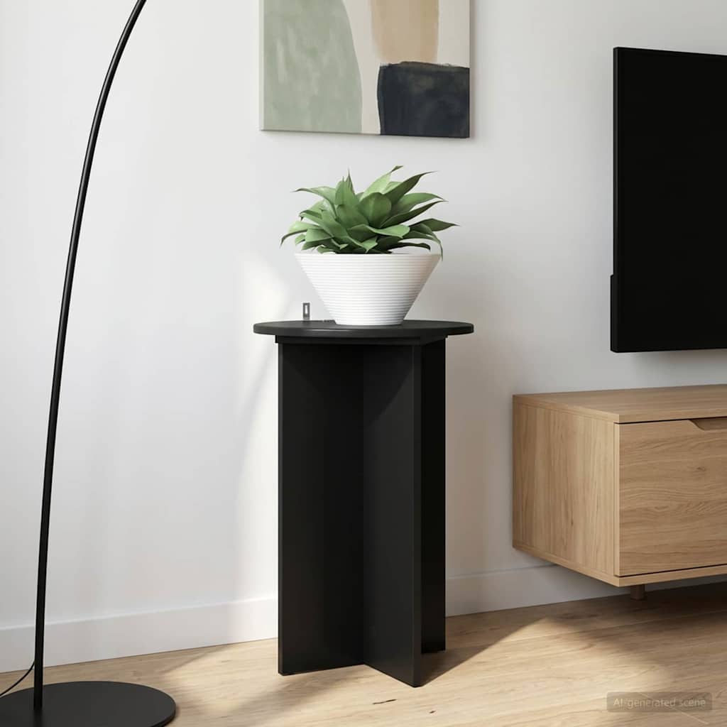Pflanzenständer 2 pcs Schwarz Ø40 x 60 cm Holzwerkstoff