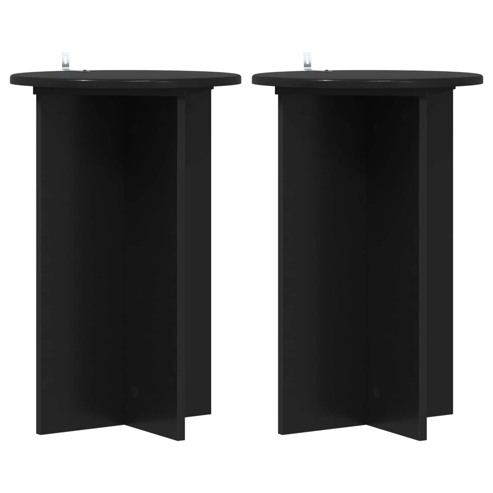 Pflanzenständer 2 pcs Schwarz Ø40 x 60 cm Holzwerkstoff