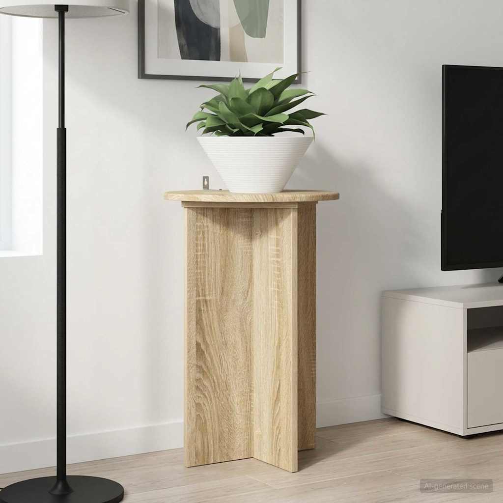 Pflanzenständer 2 pcs Sonoma-Eiche Ø40 x 60 cm Holzwerkstoff