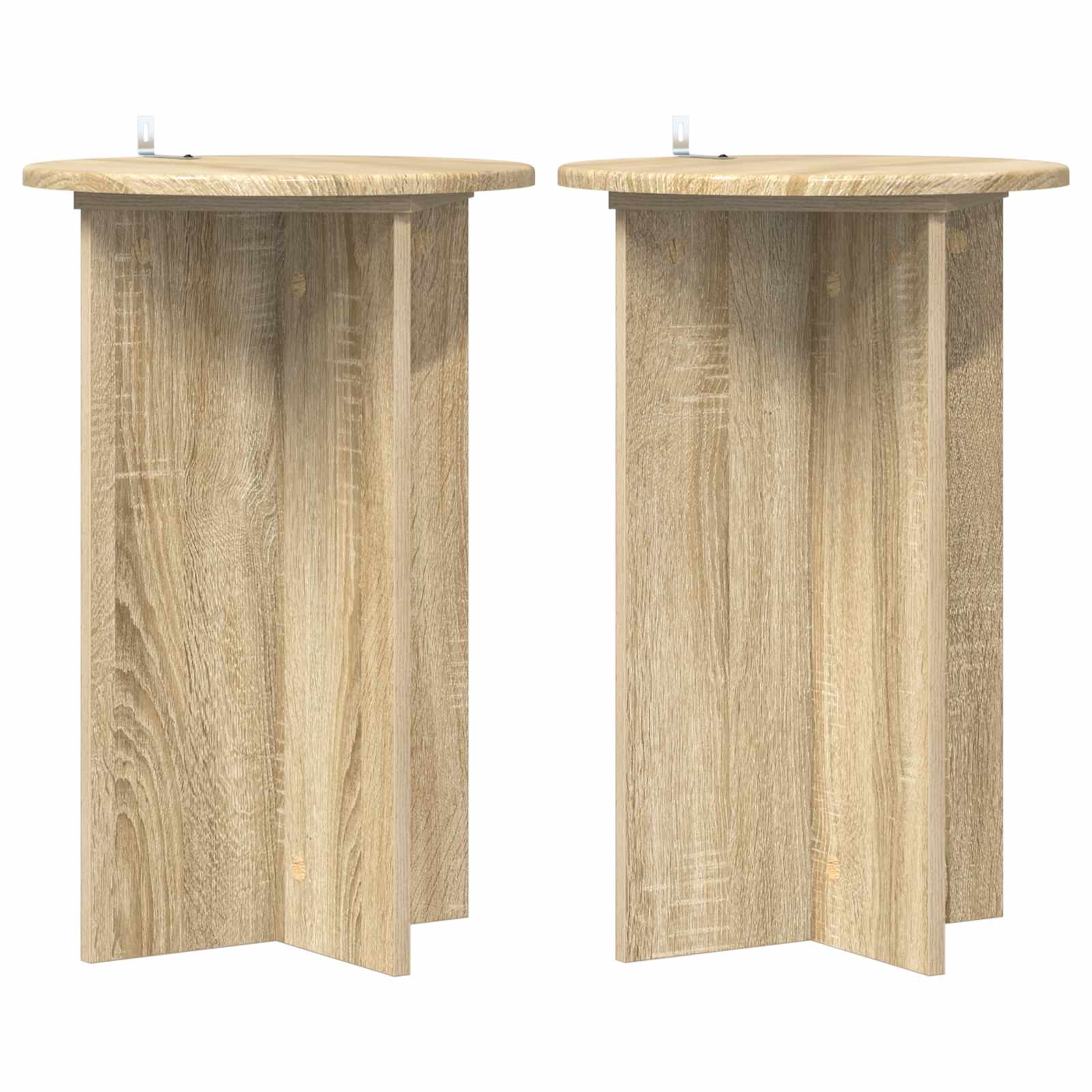 Pflanzenständer 2 pcs Sonoma-Eiche Ø40 x 60 cm Holzwerkstoff