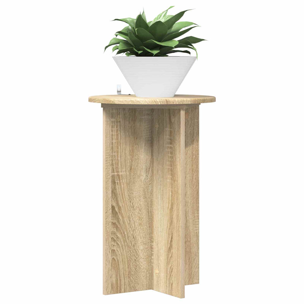 Pflanzenständer 2 pcs Sonoma-Eiche Ø40 x 60 cm Holzwerkstoff
