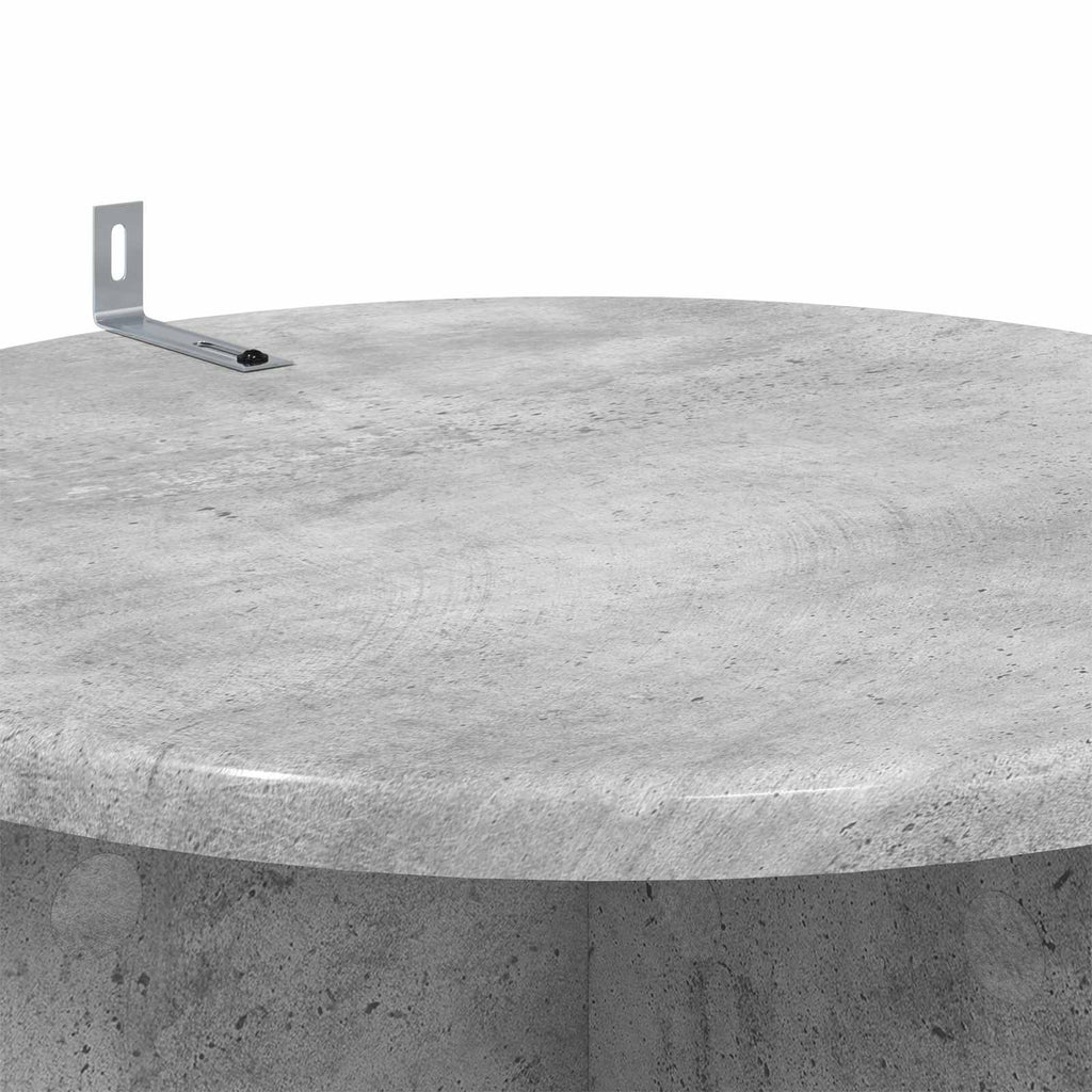 Pflanzenständer 2 pcs Betongrau Ø40 x 60 cm Holzwerkstoff
