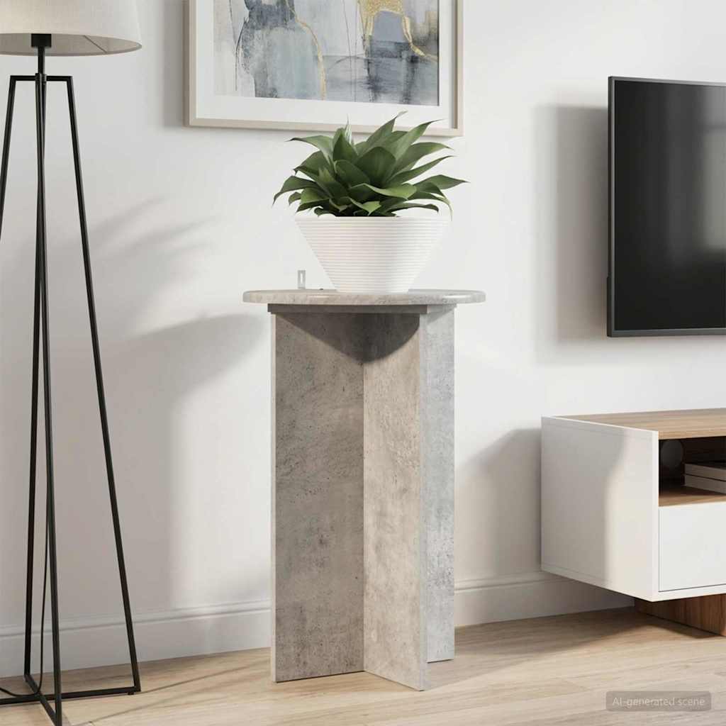 Pflanzenständer 2 pcs Betongrau Ø40 x 60 cm Holzwerkstoff