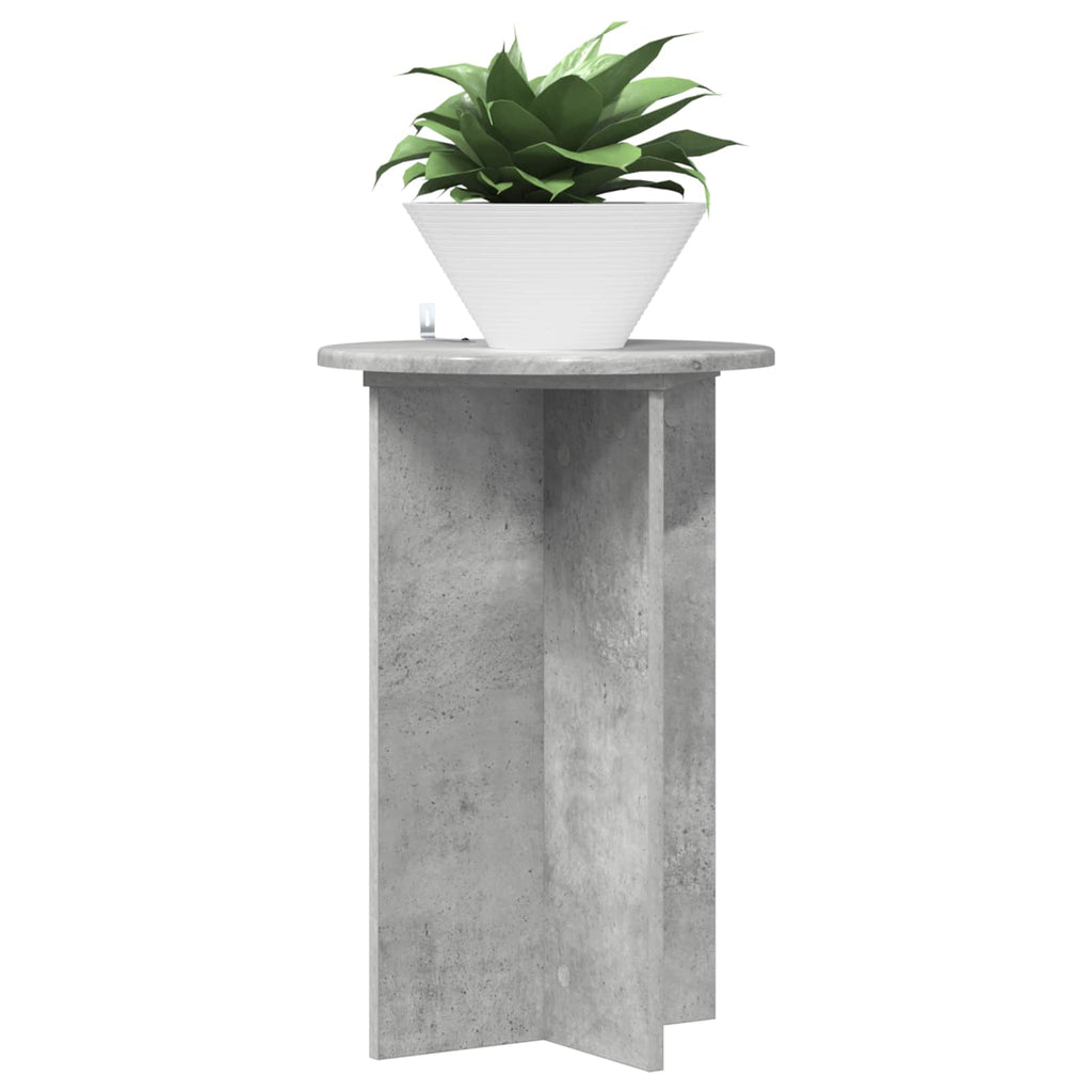 Pflanzenständer 2 pcs Betongrau Ø40 x 60 cm Holzwerkstoff