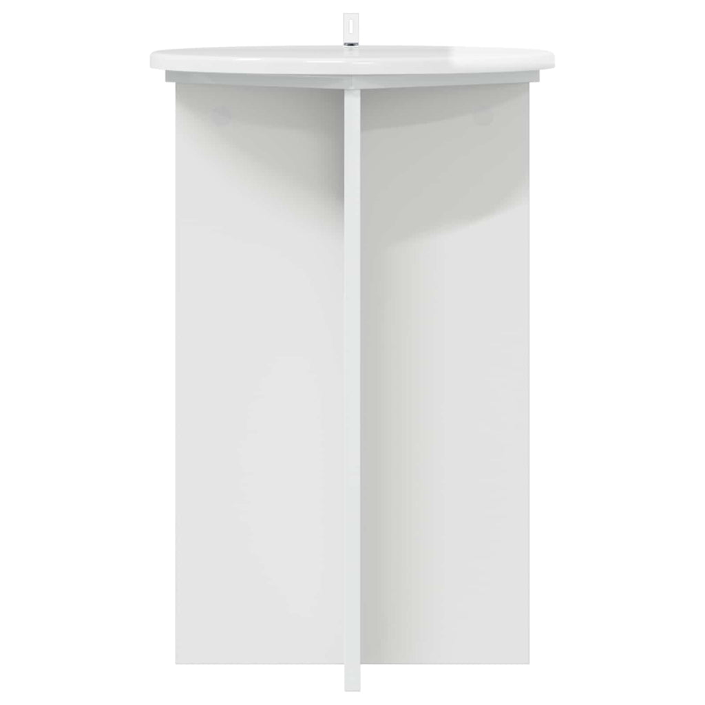 Pflanzenständer 2 pcs Hochglanz Weiß Ø40 x 60 cm Holzwerkstoff