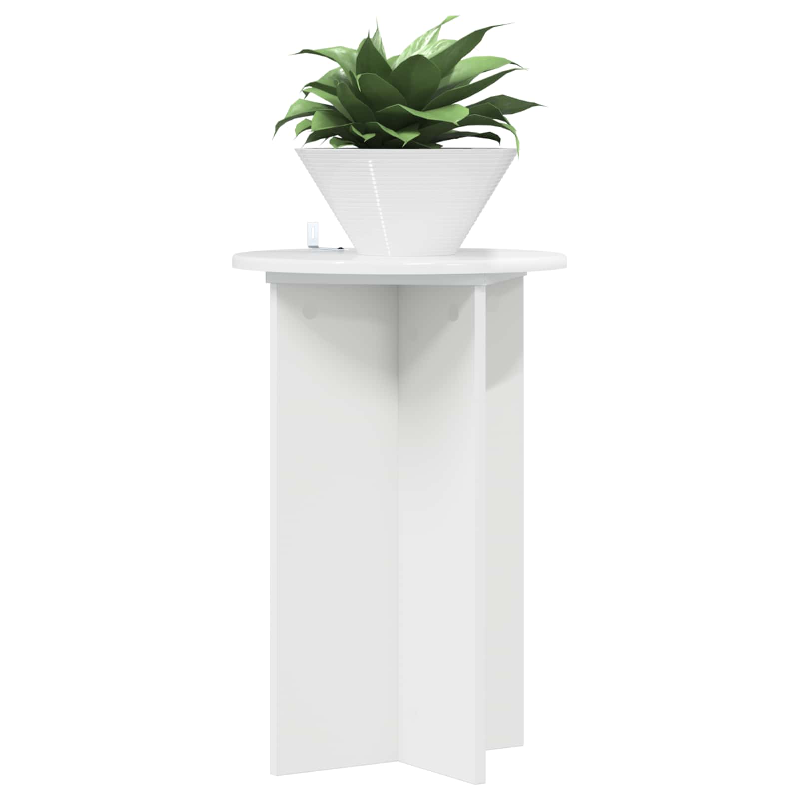 Pflanzenständer 2 pcs Hochglanz Weiß Ø40 x 60 cm Holzwerkstoff