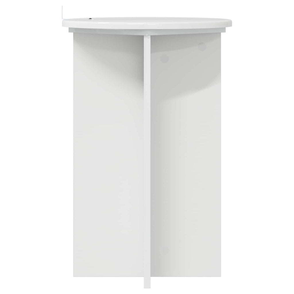 Pflanzenständer 2 pcs Hochglanz Weiß Ø40 x 60 cm Holzwerkstoff