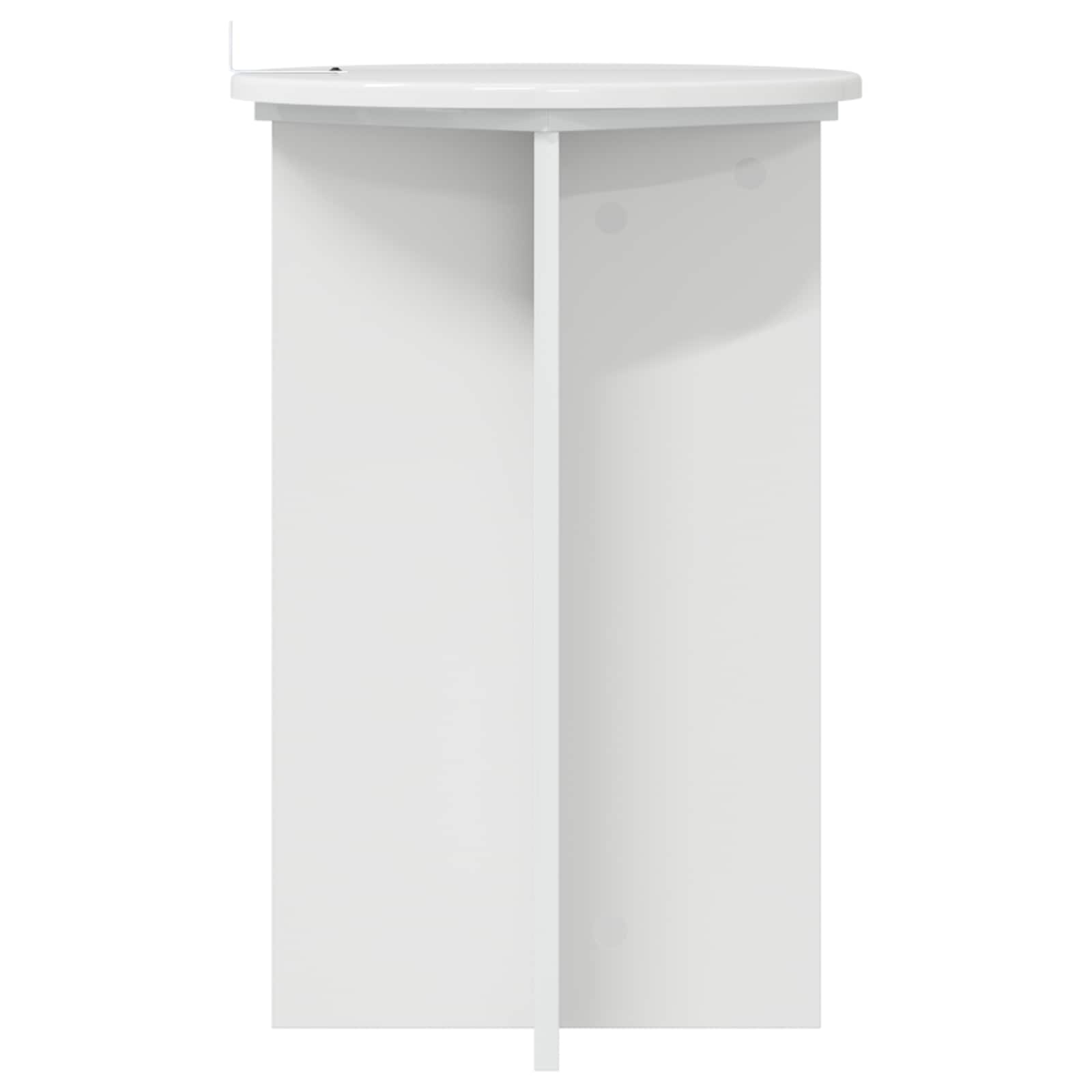 Pflanzenständer 2 pcs Hochglanz Weiß Ø40 x 60 cm Holzwerkstoff