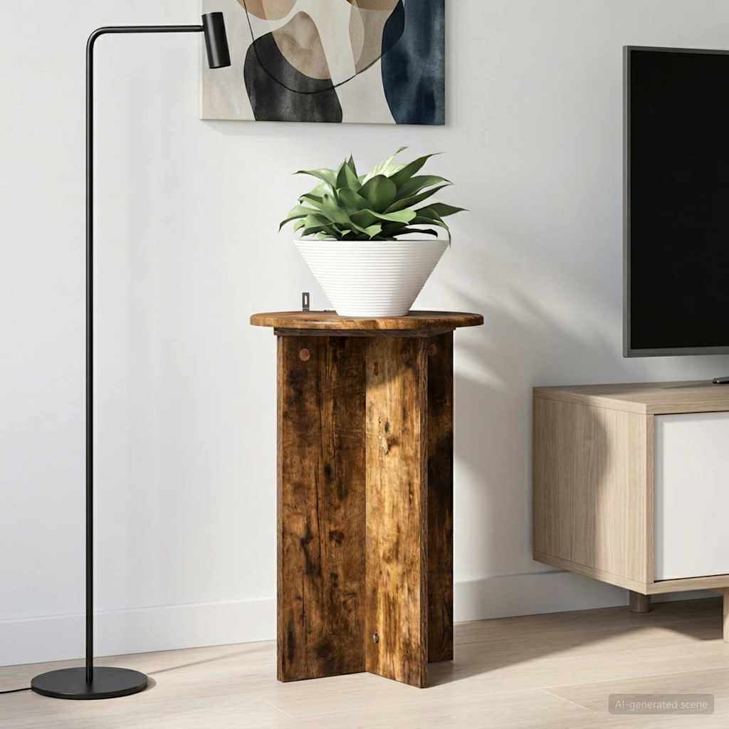 Pflanzenständer 2 pcs Geräucherte Eiche Ø40 x 60 cm