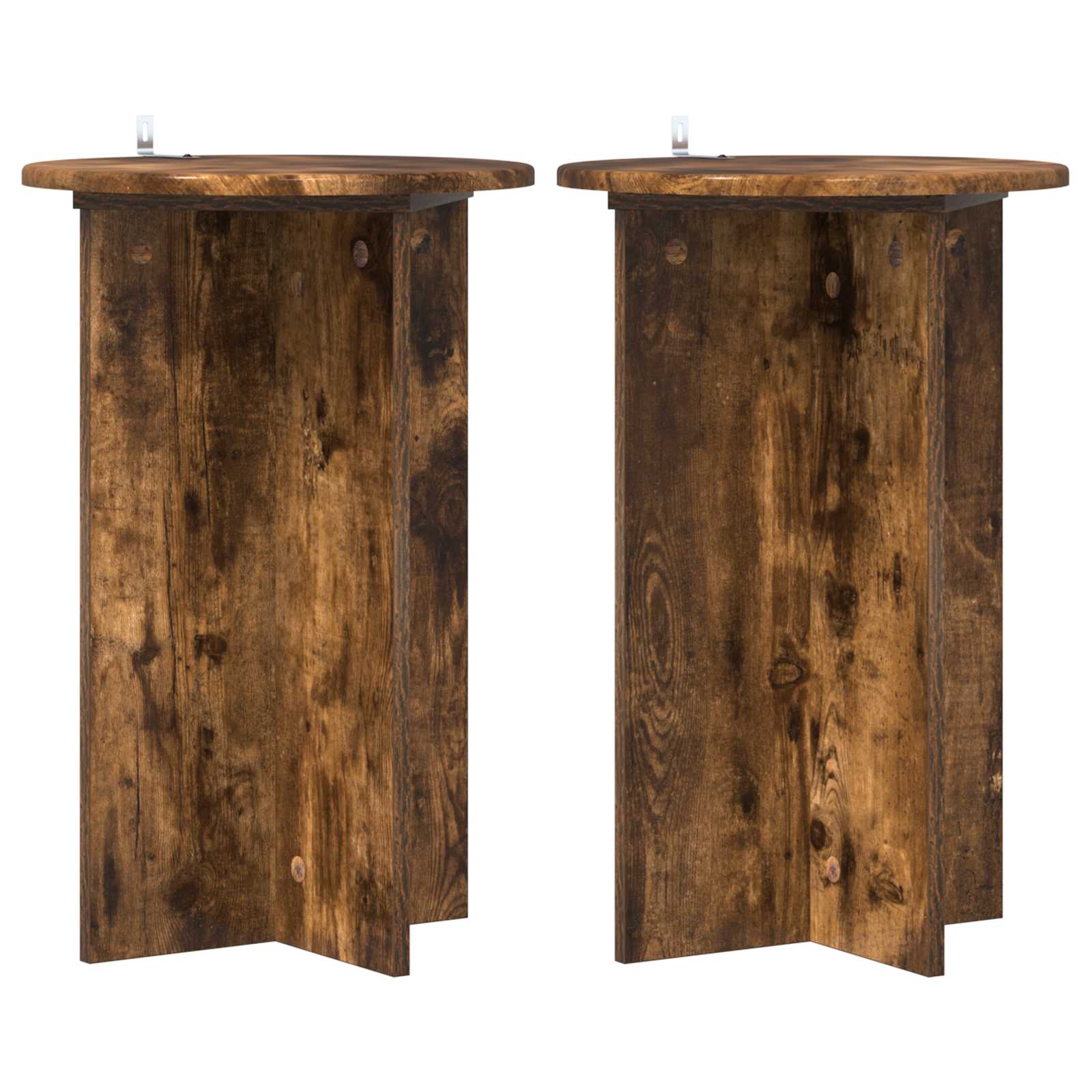 Pflanzenständer 2 pcs Geräucherte Eiche Ø40 x 60 cm