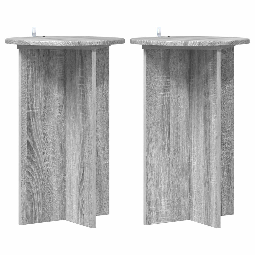 Pflanzenständer 2 pcs Graues Sonoma Ø40 x 60 cm Holzwerkstoff