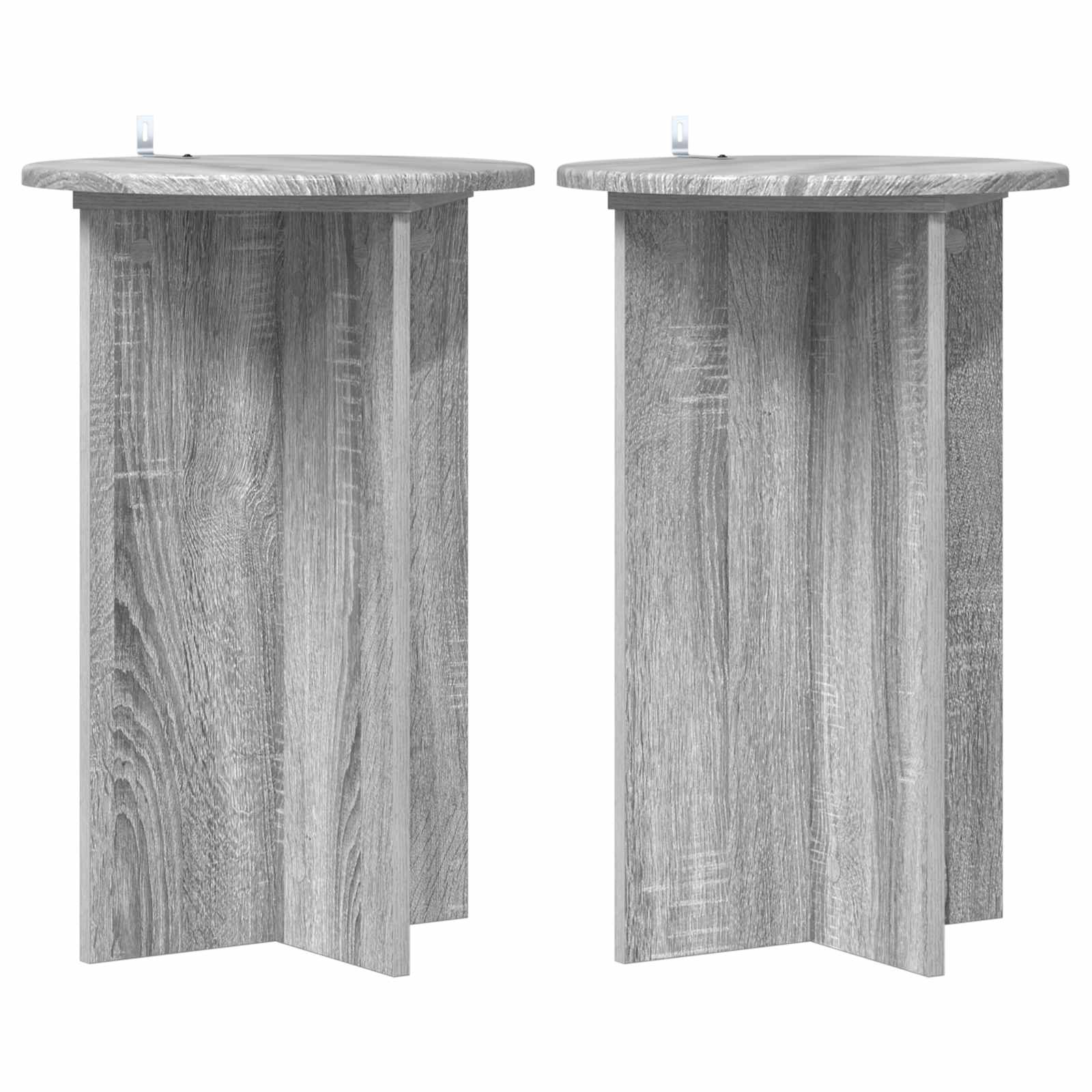 Pflanzenständer 2 pcs Graues Sonoma Ø40 x 60 cm Holzwerkstoff