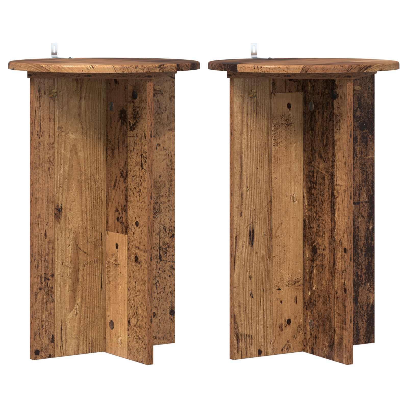 Pflanzenständer 2 pcs Altholz Ø40 x 60 cm Holzwerkstoff