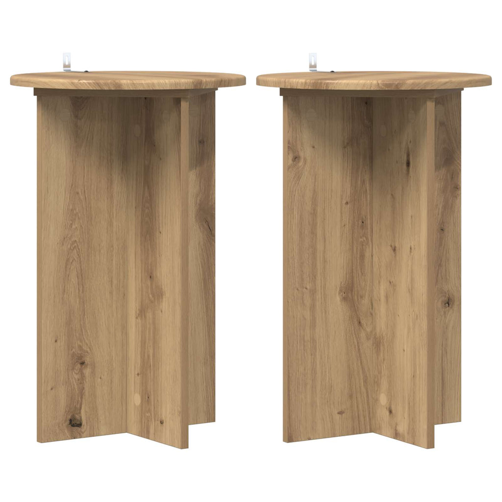 Pflanzenständer 2 pcs Artisan-Eiche Ø40 x 60 cm Holzwerkstoff
