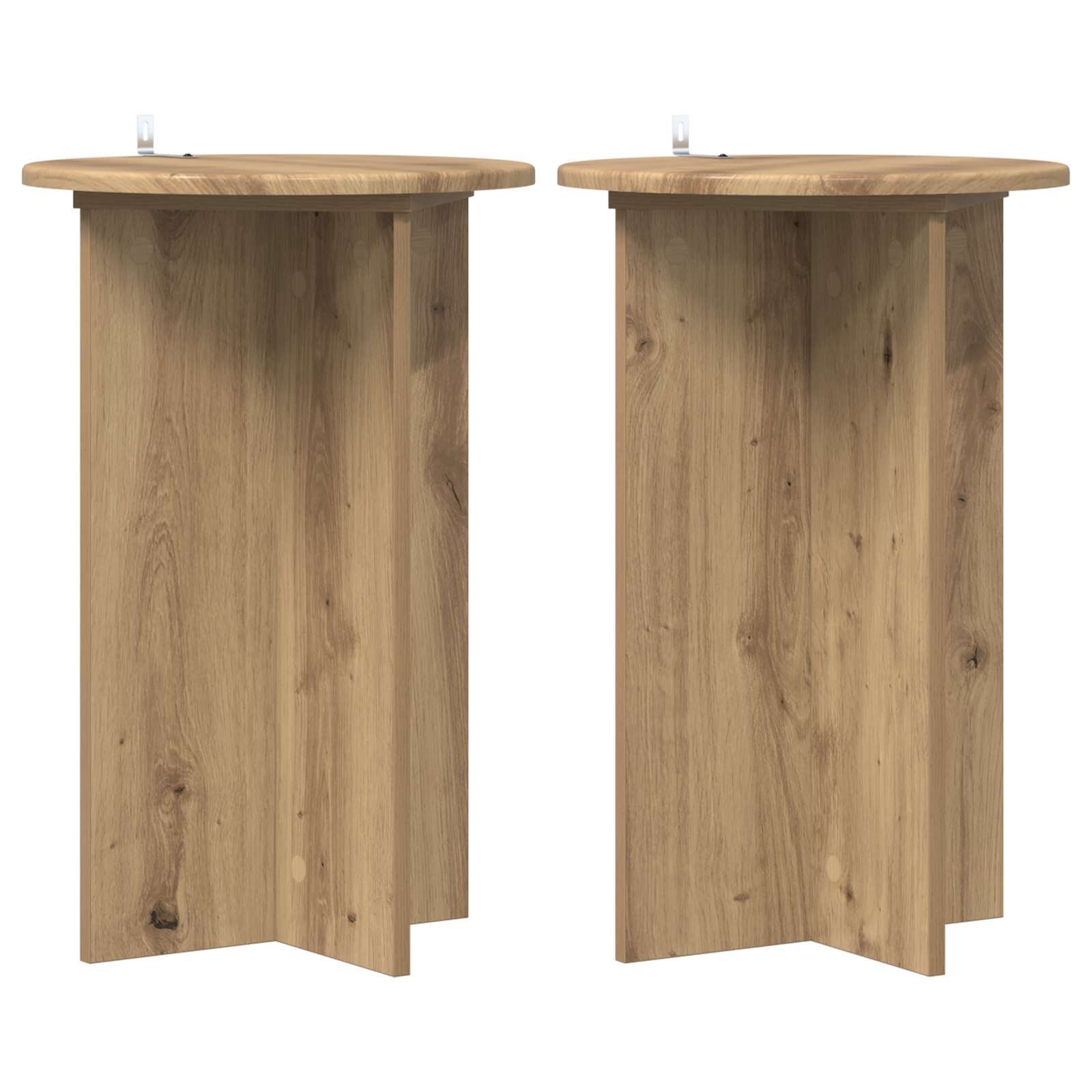 Pflanzenständer 2 pcs Artisan-Eiche Ø40 x 60 cm Holzwerkstoff