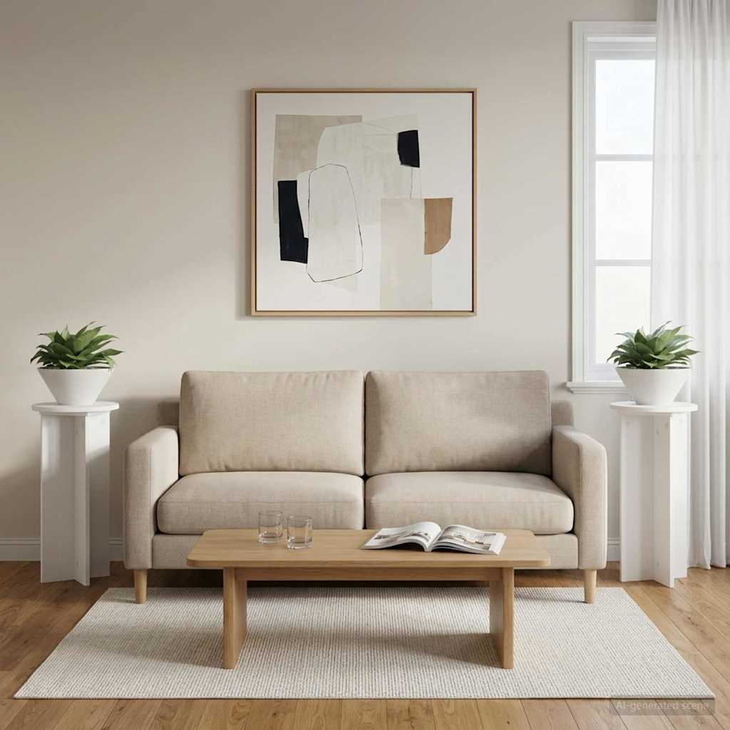 Pflanzenständer 2 pcs Weiß Ø29,5 x 60 cm Holzwerkstoff