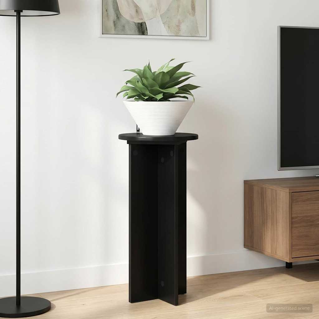 Pflanzenständer 2 pcs Schwarz 29,5 x 29,5 x 60 cm Holzwerkstoff