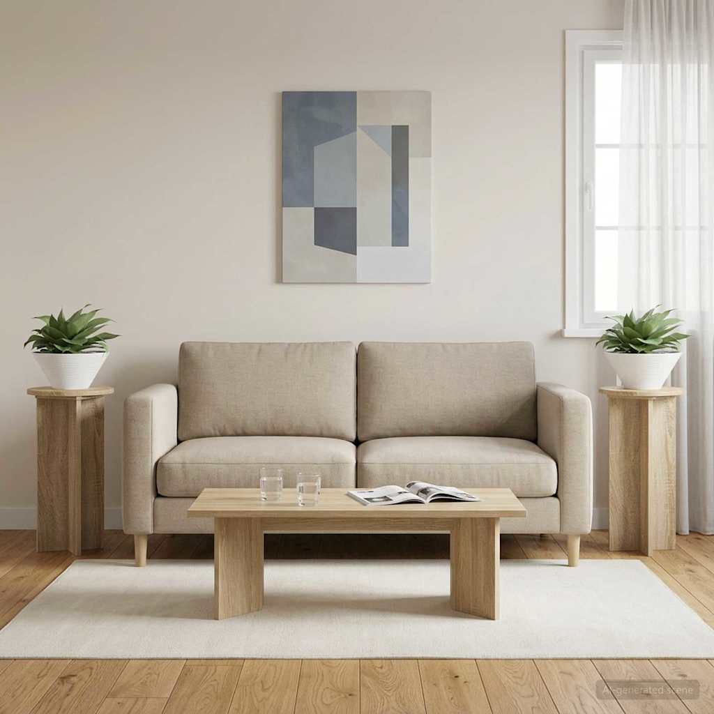 Pflanzenständer 2 pcs Sonoma-Eiche 29,5 x 29,5 x 60 cm