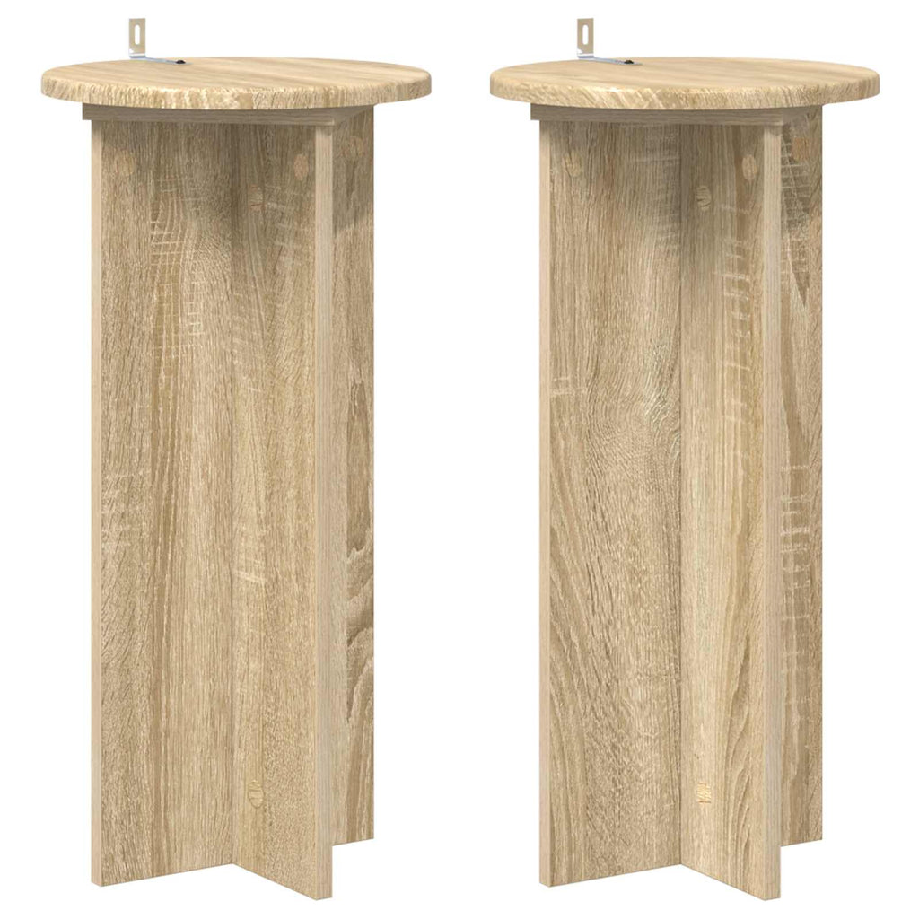 Pflanzenständer 2 pcs Sonoma-Eiche 29,5 x 29,5 x 60 cm