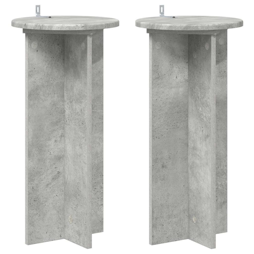 Pflanzenständer 2 pcs Betongrau 29,5 x 29,5 x 60 cm