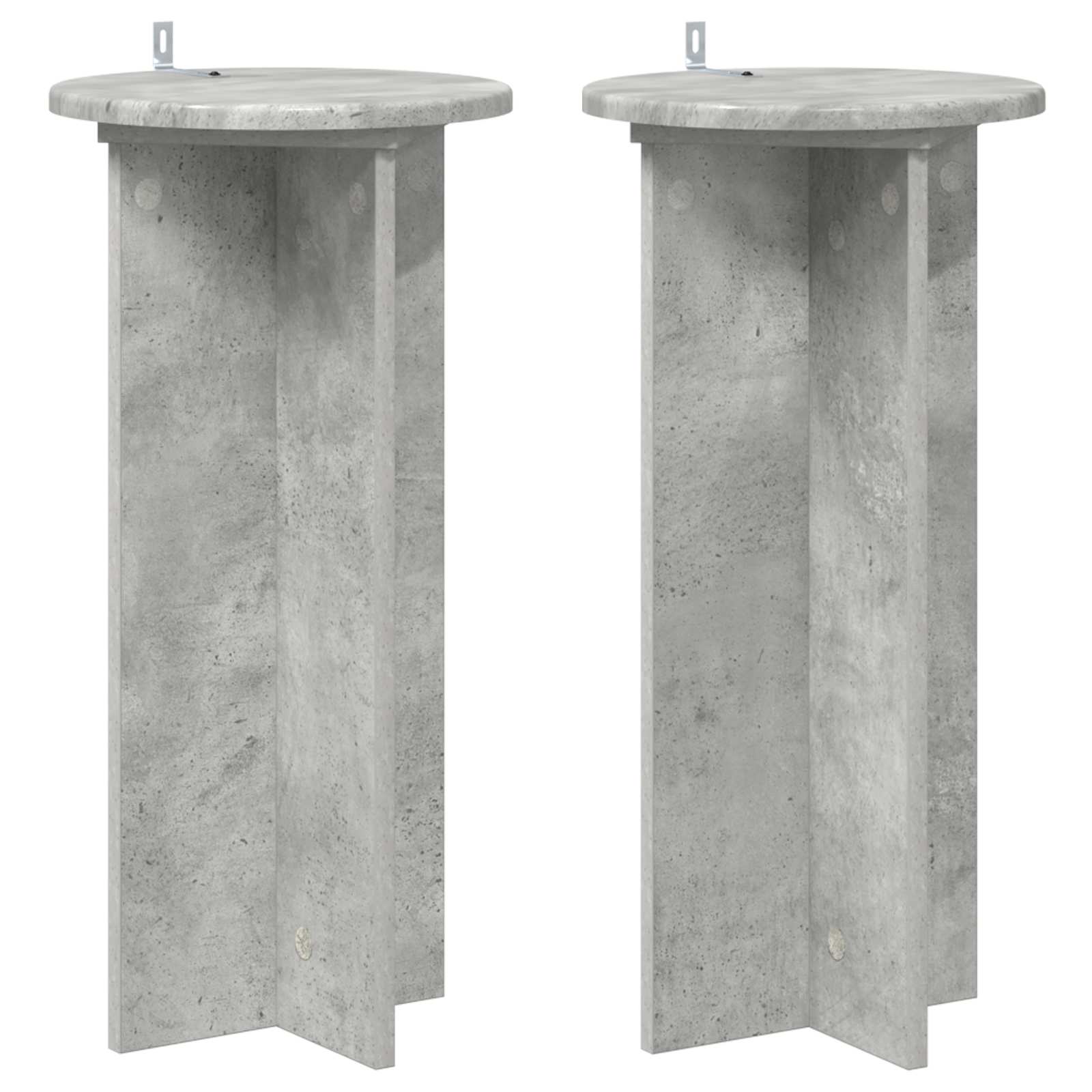 Pflanzenständer 2 pcs Betongrau 29,5 x 29,5 x 60 cm