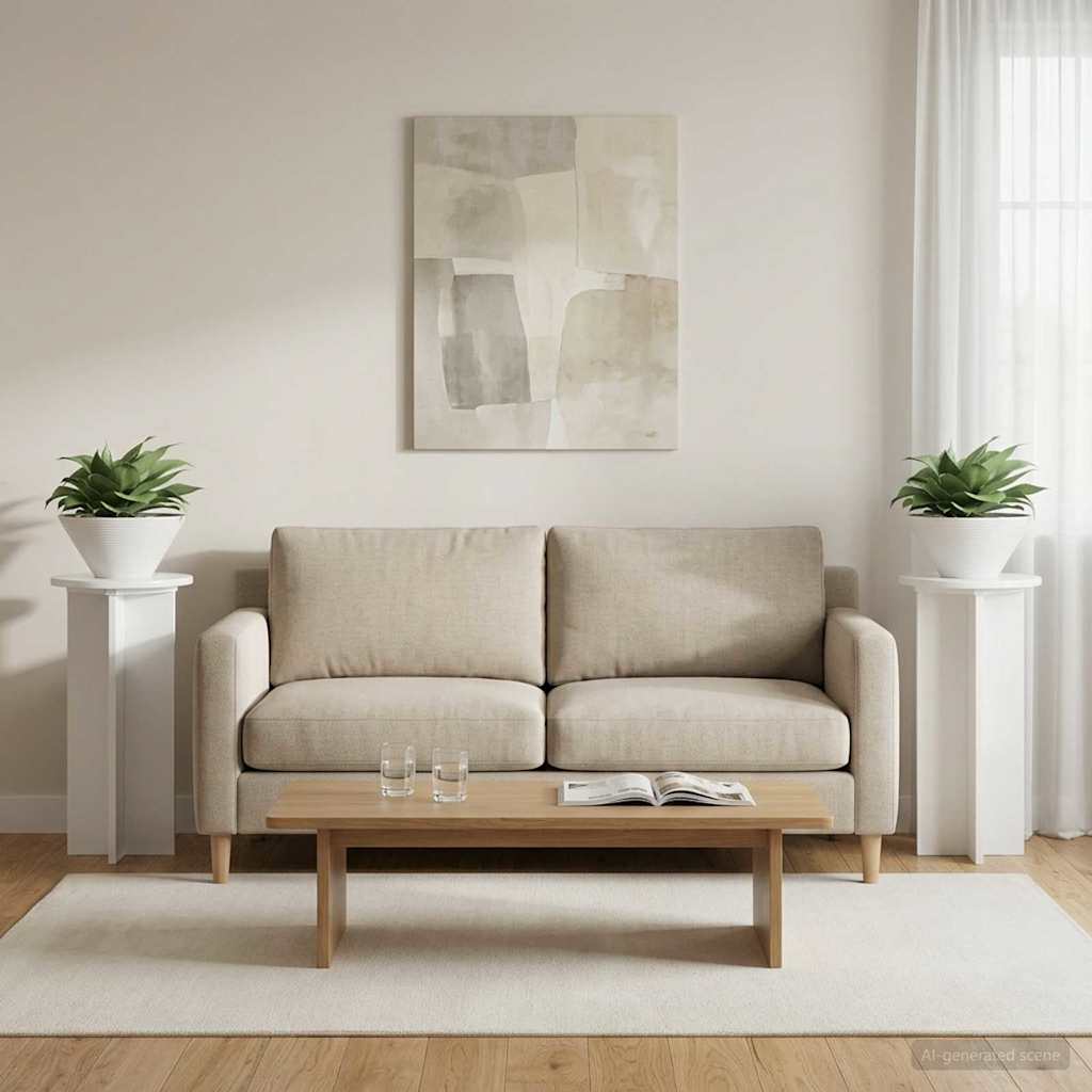 Pflanzenständer 2 pcs Hochglanz Weiß 29,5 x 29,5 x 60 cm
