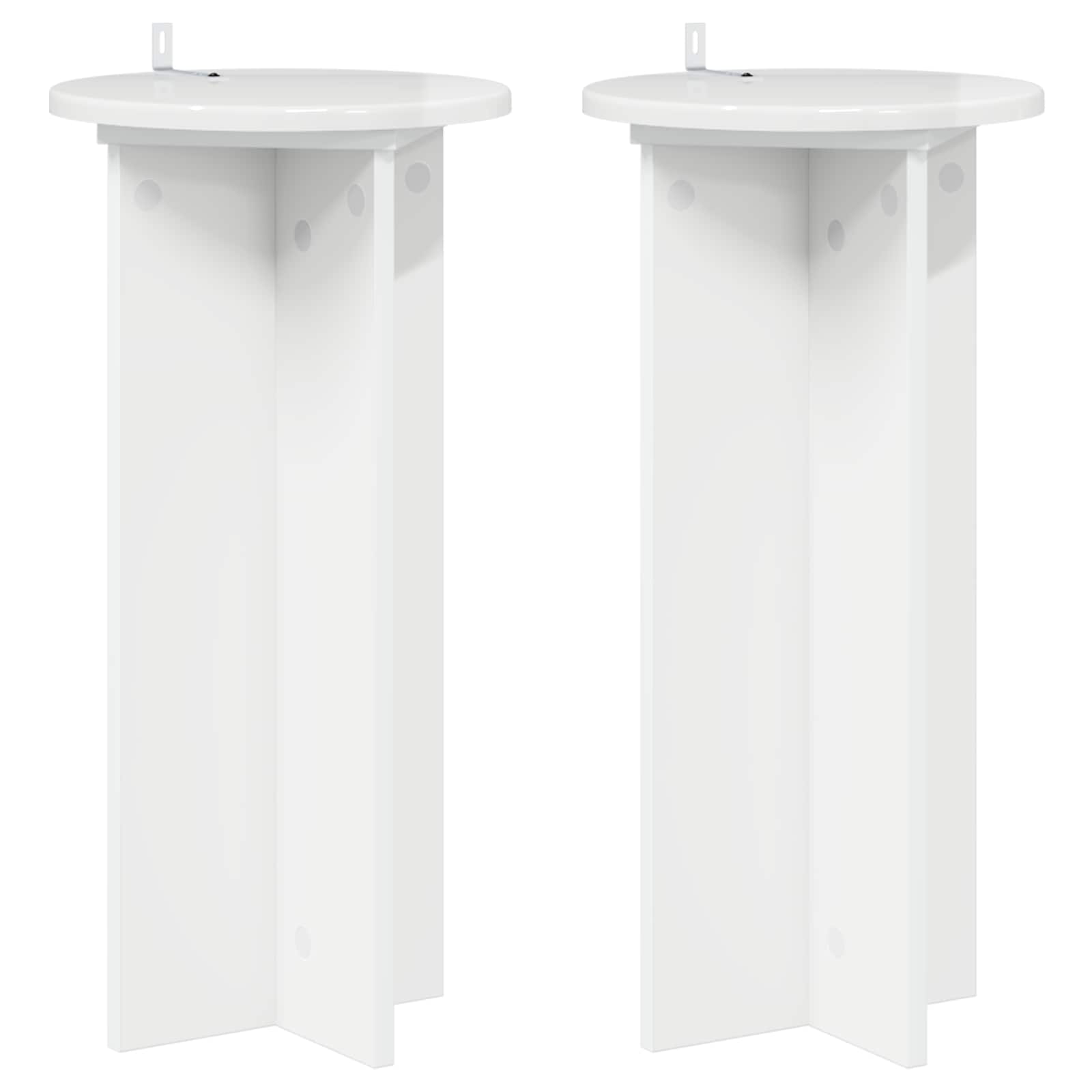 Pflanzenständer 2 pcs Hochglanz Weiß 29,5 x 29,5 x 60 cm