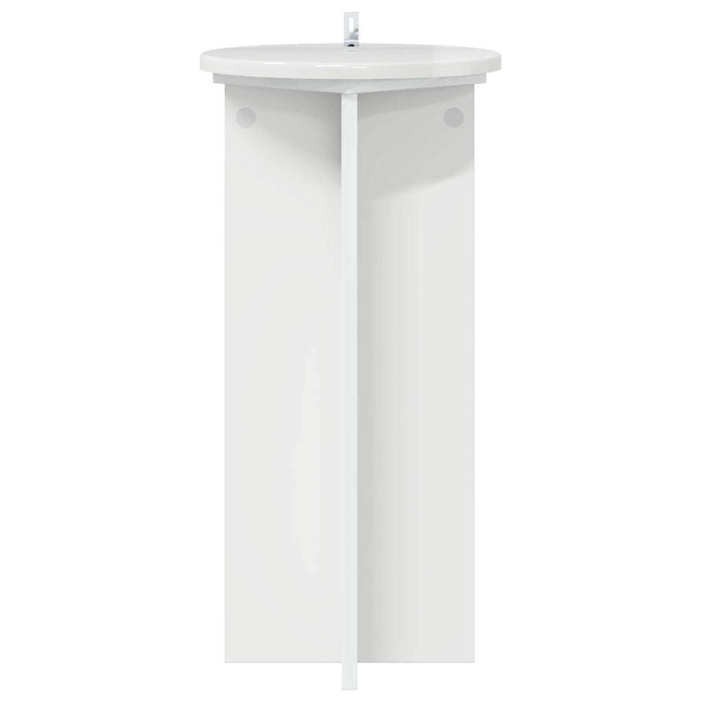 Pflanzenständer 2 pcs Hochglanz Weiß 29,5 x 29,5 x 60 cm