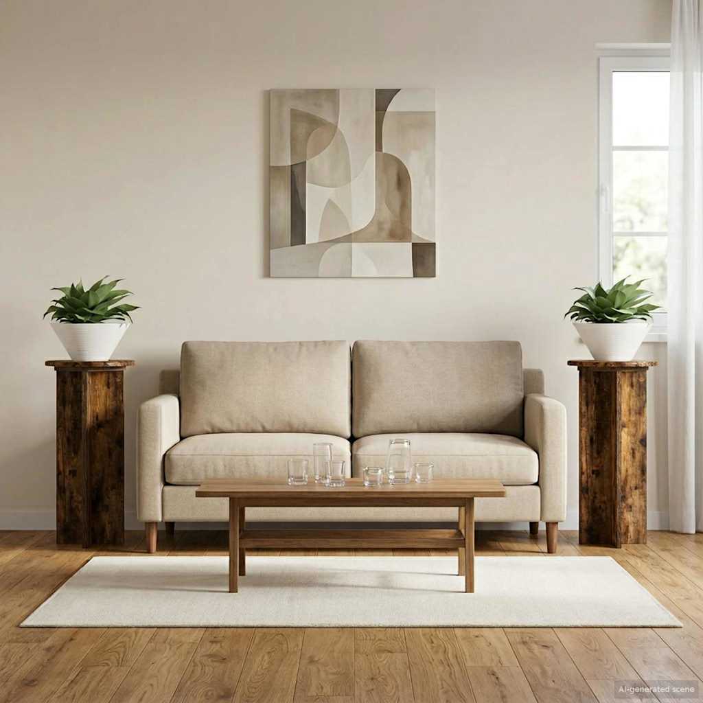 Pflanzenständer 2 pcs Geräucherte Eiche 29,5 x 29,5 x 60 cm