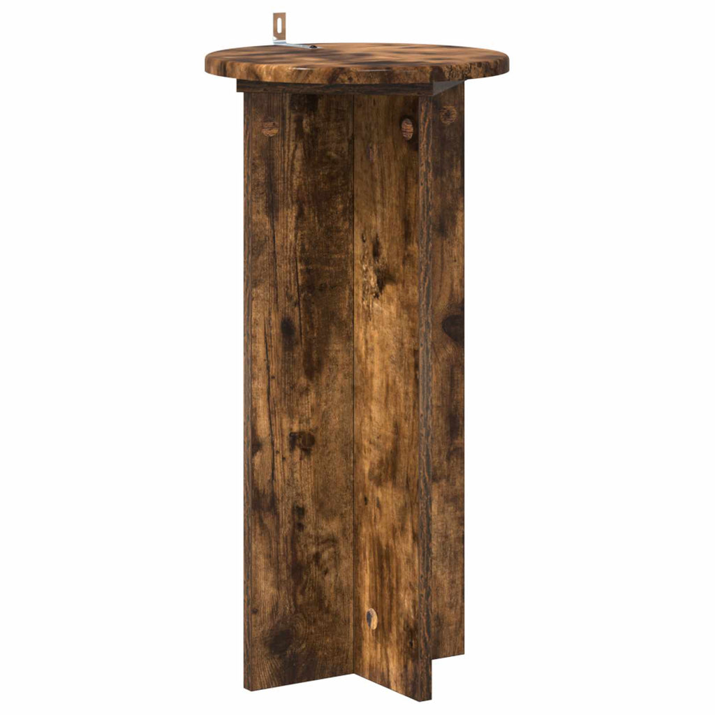 Pflanzenständer 2 pcs Geräucherte Eiche 29,5 x 29,5 x 60 cm