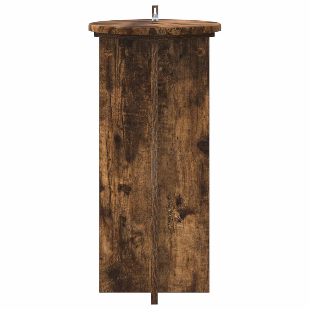 Pflanzenständer 2 pcs Geräucherte Eiche 29,5 x 29,5 x 60 cm