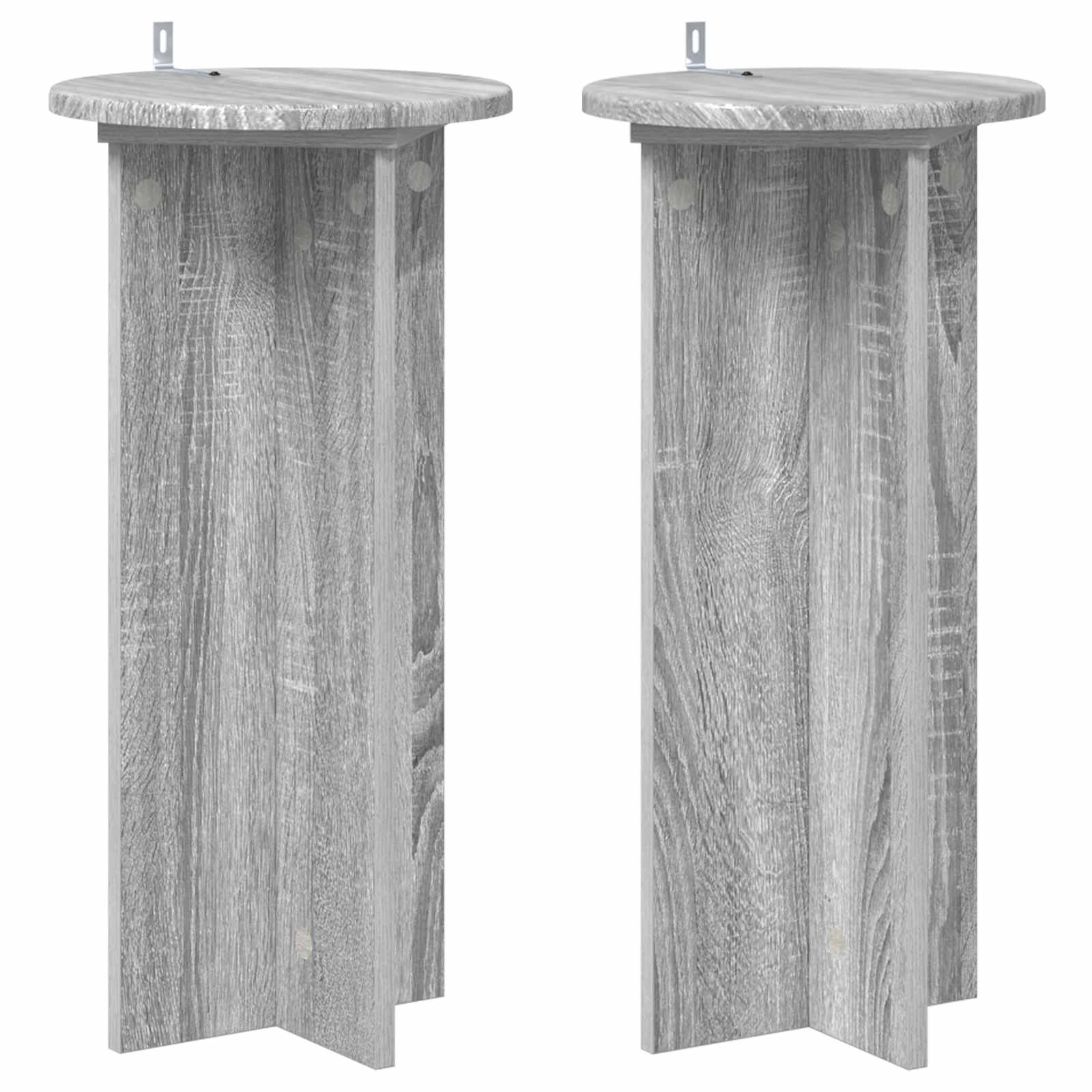 Pflanzenständer 2 pcs Graues Sonoma 29,5 x 29,5 x 60 cm