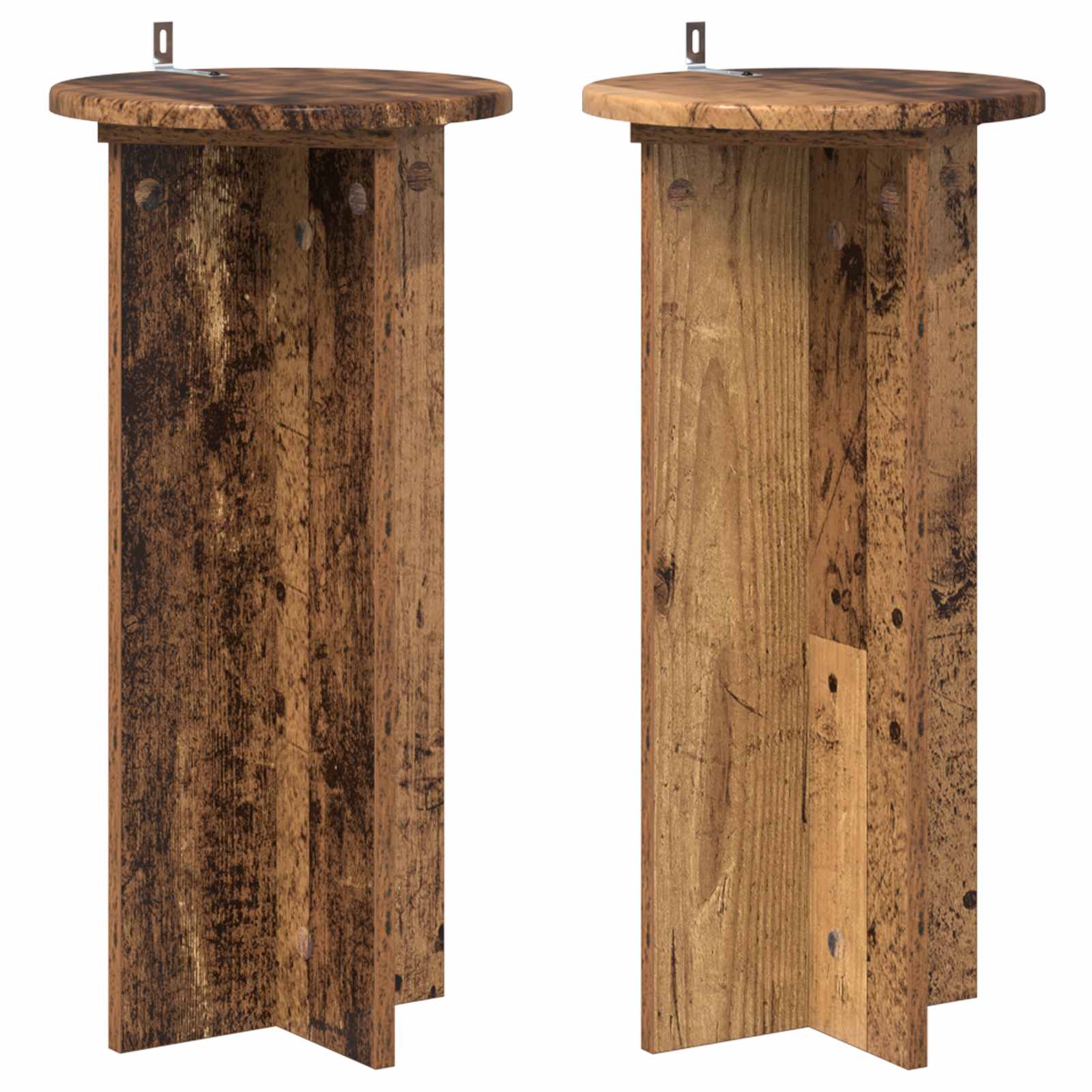 Pflanzenständer 2 pcs Altholz 29,5 x 29,5 x 60 cm Holzwerkstoff
