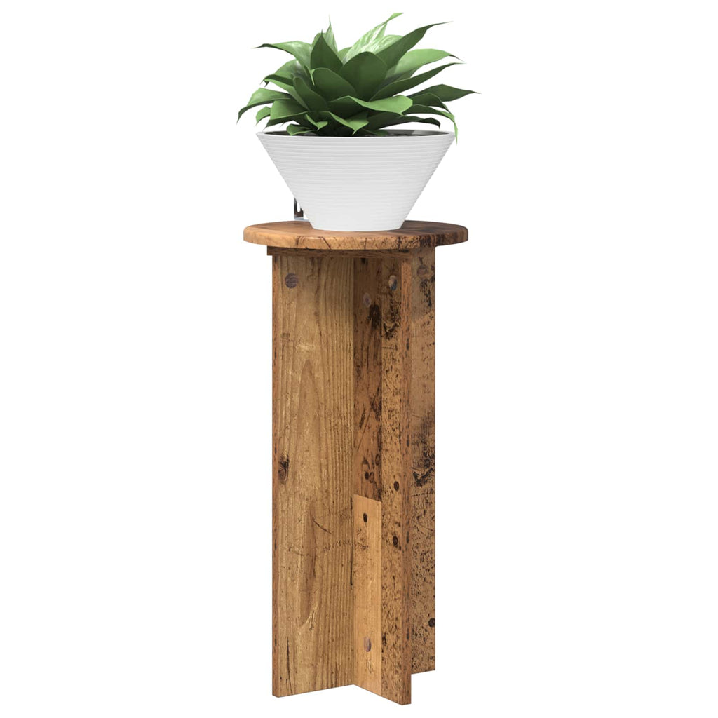 Pflanzenständer 2 pcs Altholz 29,5 x 29,5 x 60 cm Holzwerkstoff
