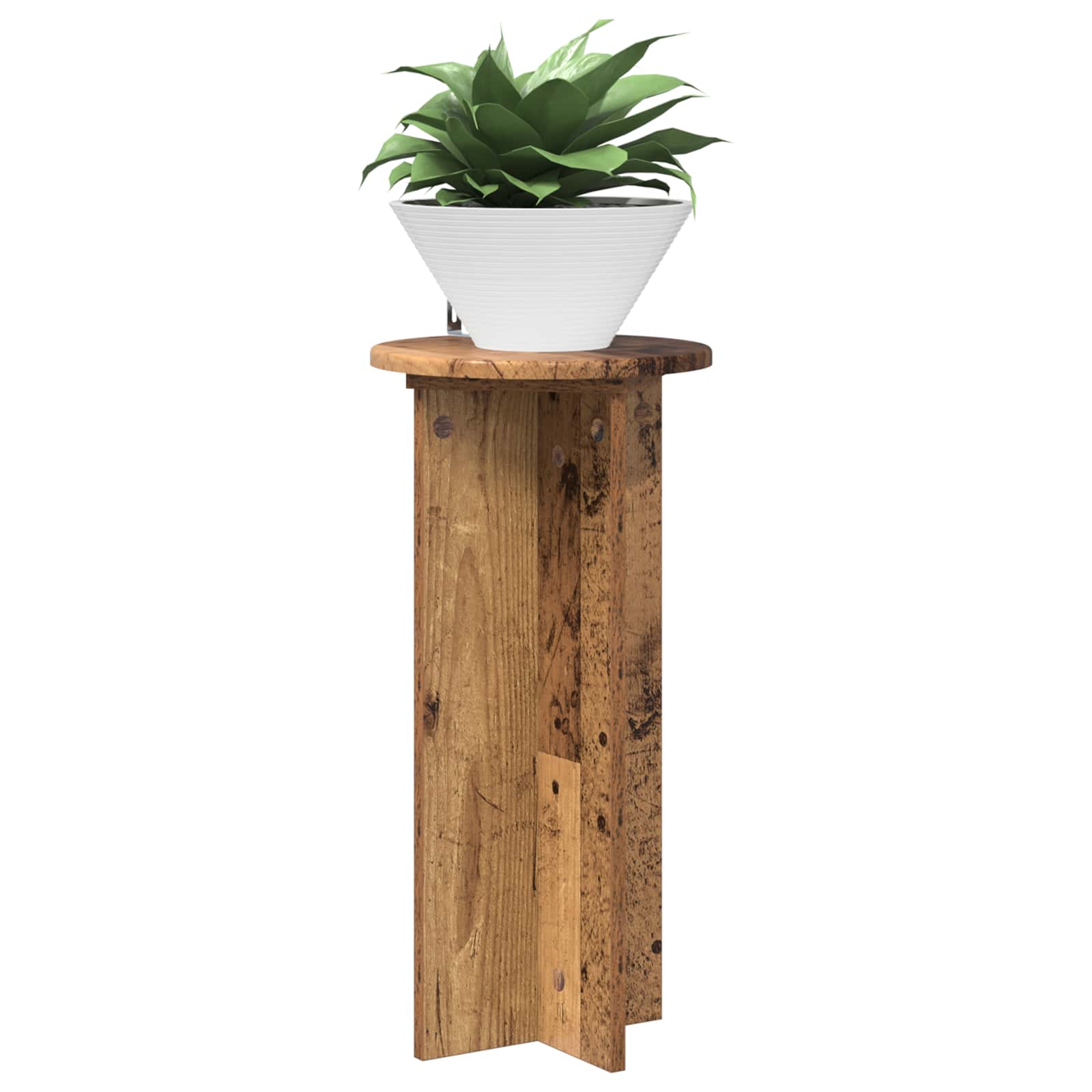 Pflanzenständer 2 pcs Altholz 29,5 x 29,5 x 60 cm Holzwerkstoff