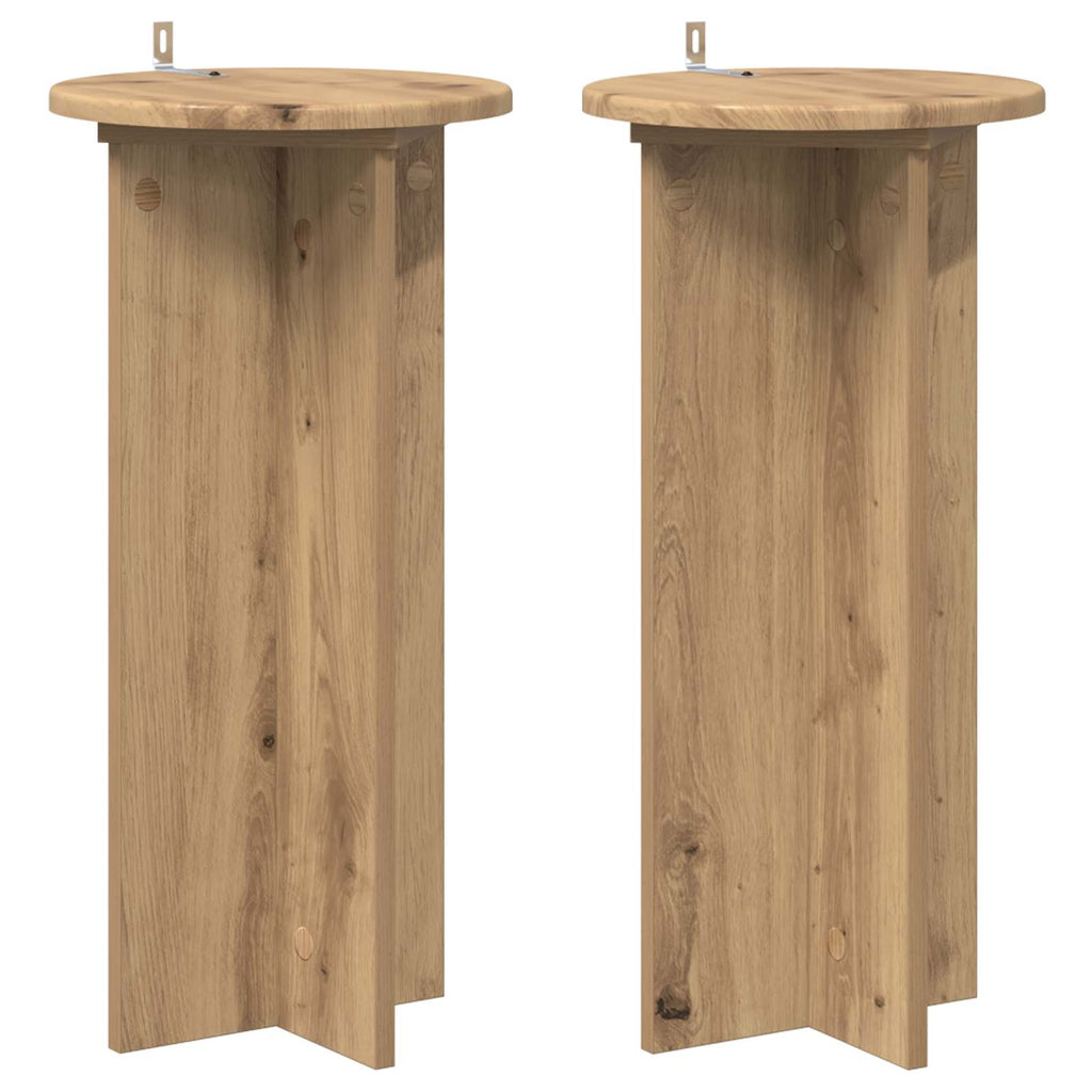 Pflanzenständer 2 pcs Artisan-Eiche 29,5 x 29,5 x 60 cm