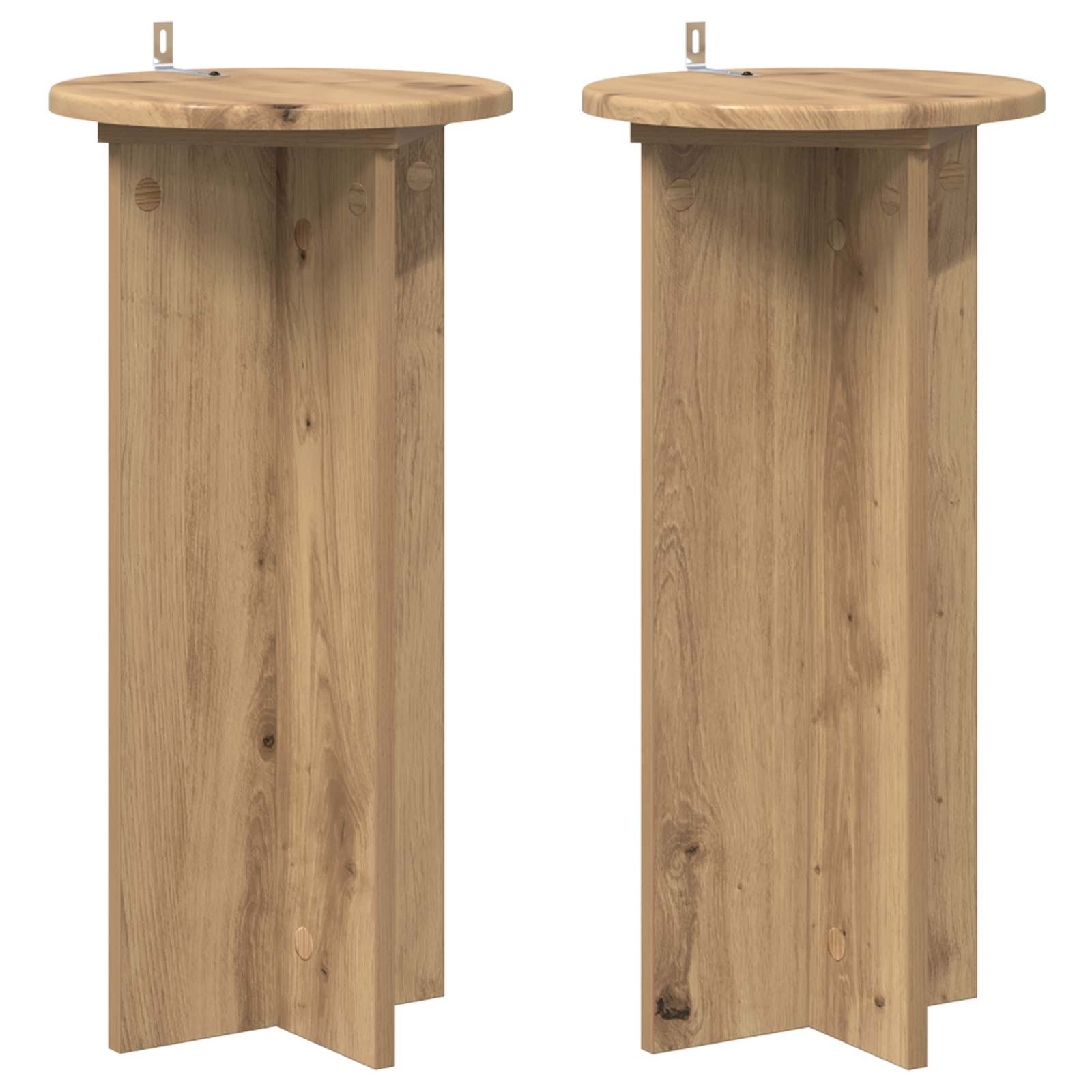 Pflanzenständer 2 pcs Artisan-Eiche 29,5 x 29,5 x 60 cm