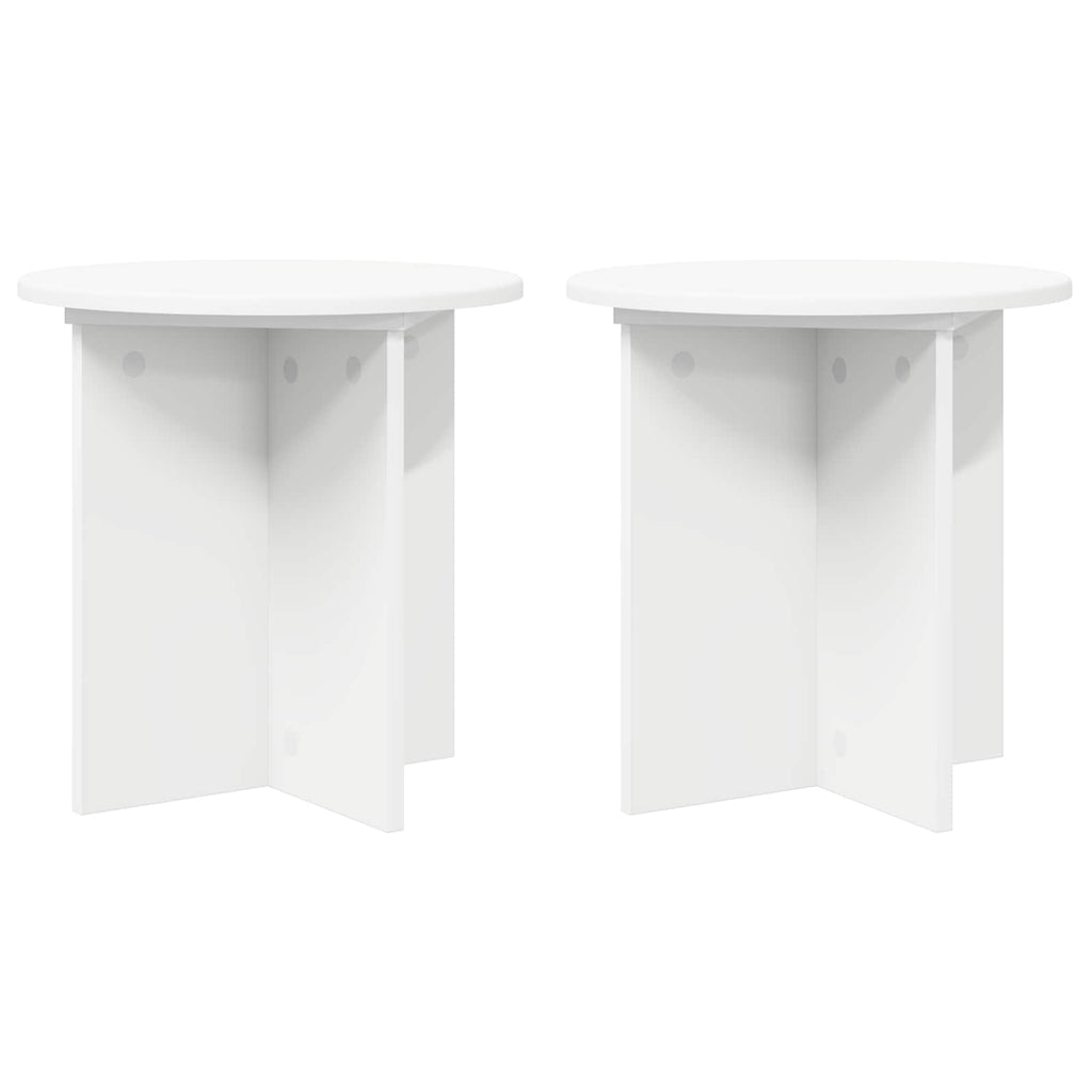 Pflanzenständer 2 pcs Weiß Ø40 x 40 cm Holzwerkstoff