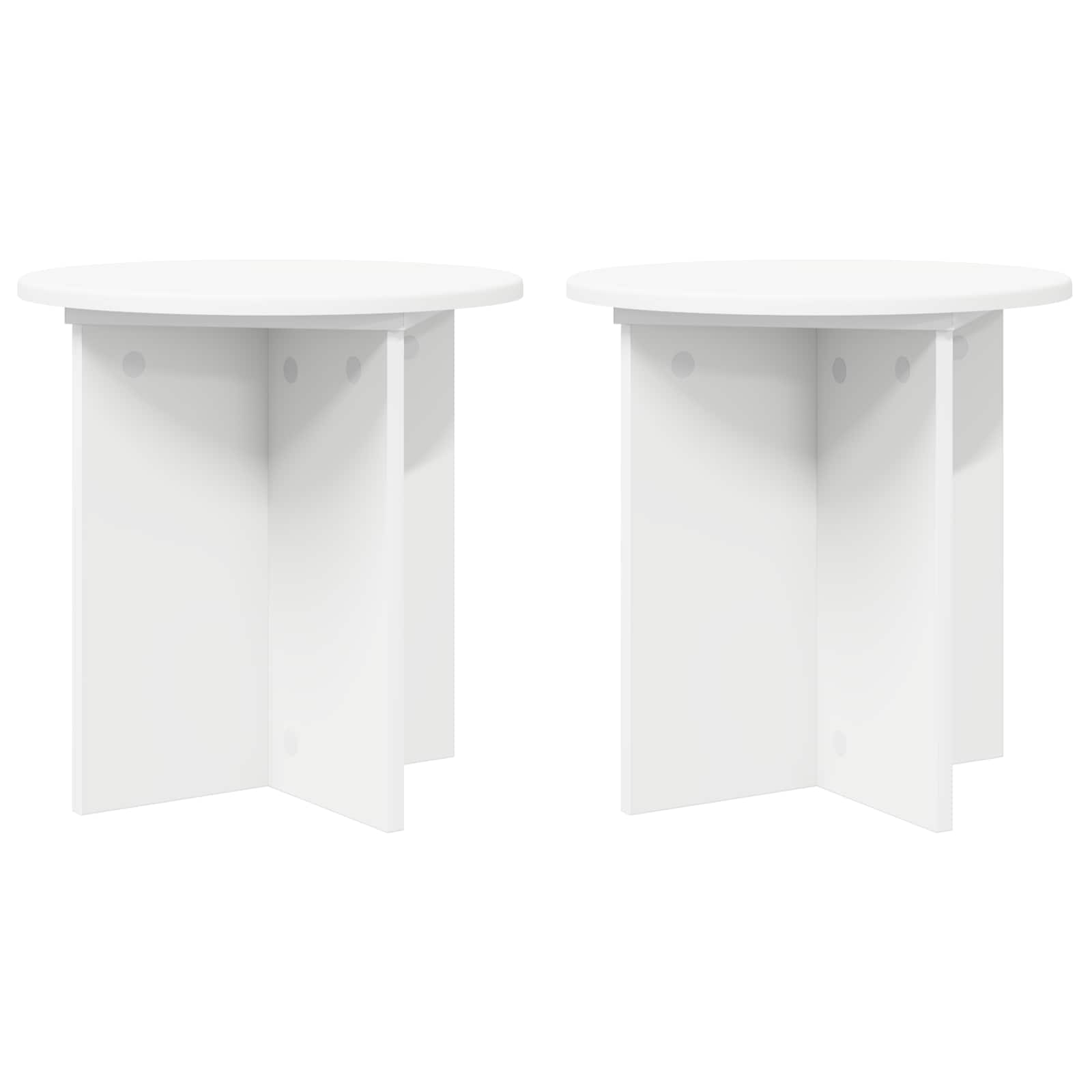 Pflanzenständer 2 pcs Weiß Ø40 x 40 cm Holzwerkstoff