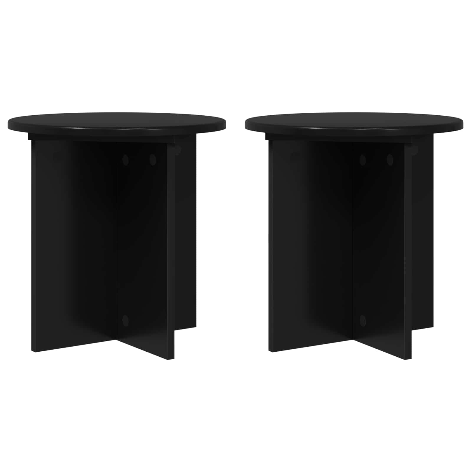 Pflanzenständer 2 pcs Schwarz 40 x 40 x 40 cm Holzwerkstoff