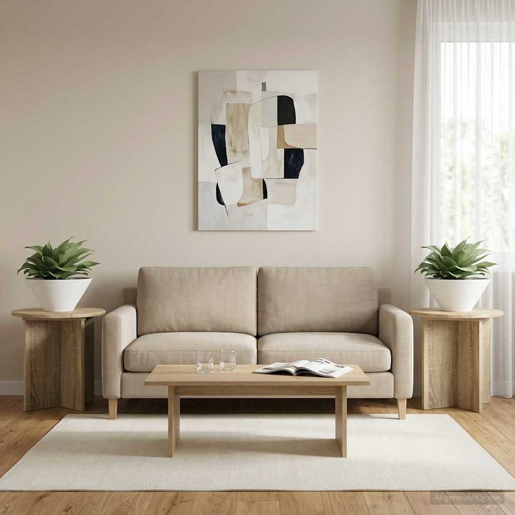 Pflanzenständer 2 pcs Sonoma-Eiche 40 x 40 x 40 cm