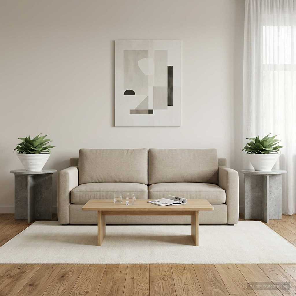 Pflanzenständer 2 pcs Betongrau 40 x 40 x 40 cm Holzwerkstoff