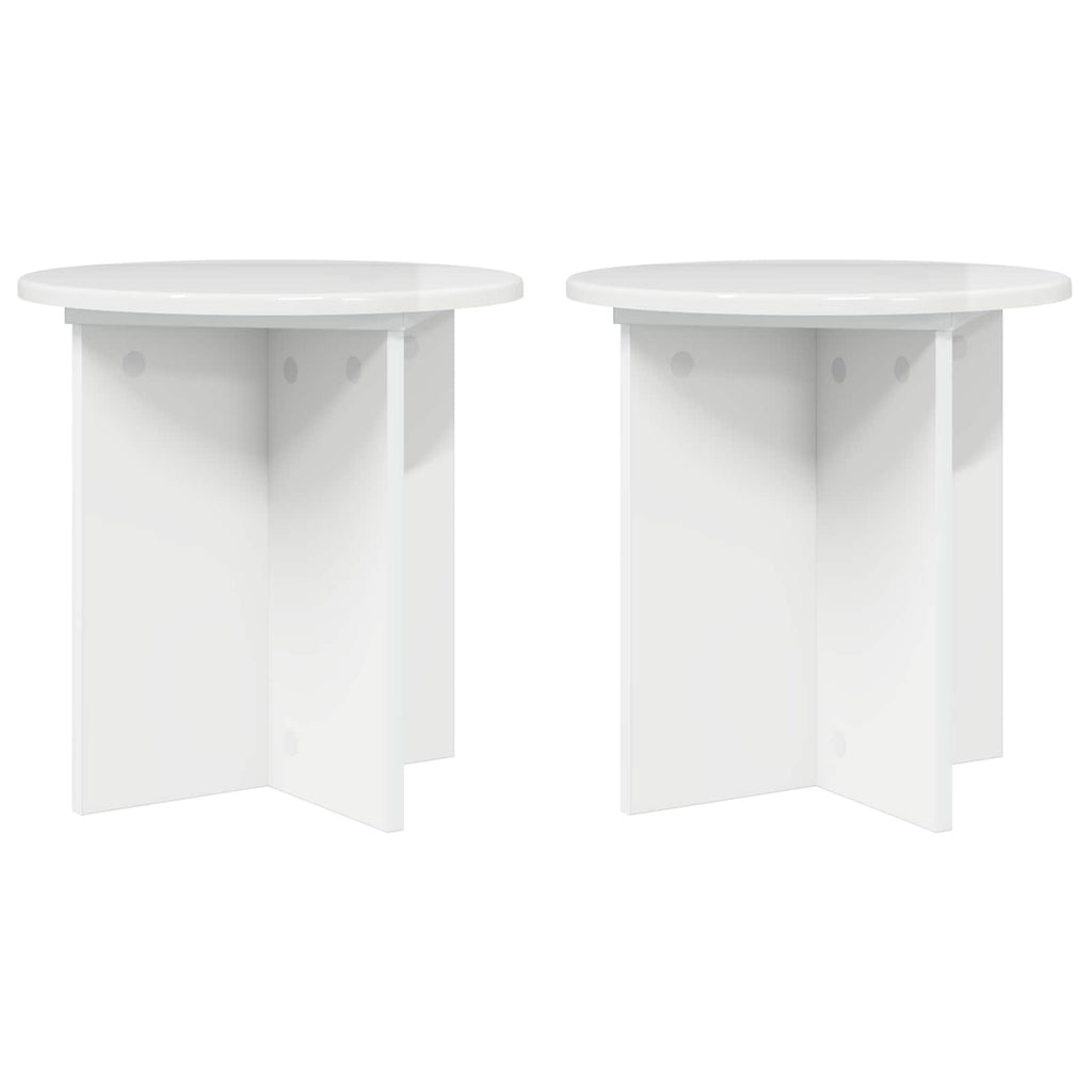 Pflanzenständer 2 pcs Hochglanz Weiß 40 x 40 x 40 cm